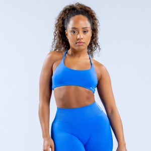 DFYNE Dynamic Twist Back Sports BH Dame Blå | PO4316928