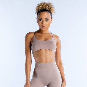 DFYNE Dynamic Twist Back Sports BH Dame Beige | RX6158407