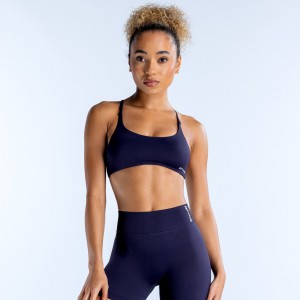 DFYNE Dynamic Twist Back Sports BH Dame Mørkeblå | XW7320648