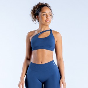 DFYNE Impact Asymmetric Sports BH Dame Mørkeblå | DC1789340