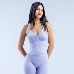 DFYNE Impact Longline Strappy Top Dame Lilla | UG2315064
