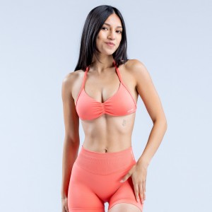 DFYNE Impact Strappy Sports BH Dame Koral | GE5482179