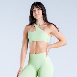 DFYNE Lanyi Edit One Shoulder Sports BH Dame Grøn | NV9420135