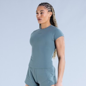 DFYNE Origin Fitted T-Shirt Dame Olivengrøn | DI9254760