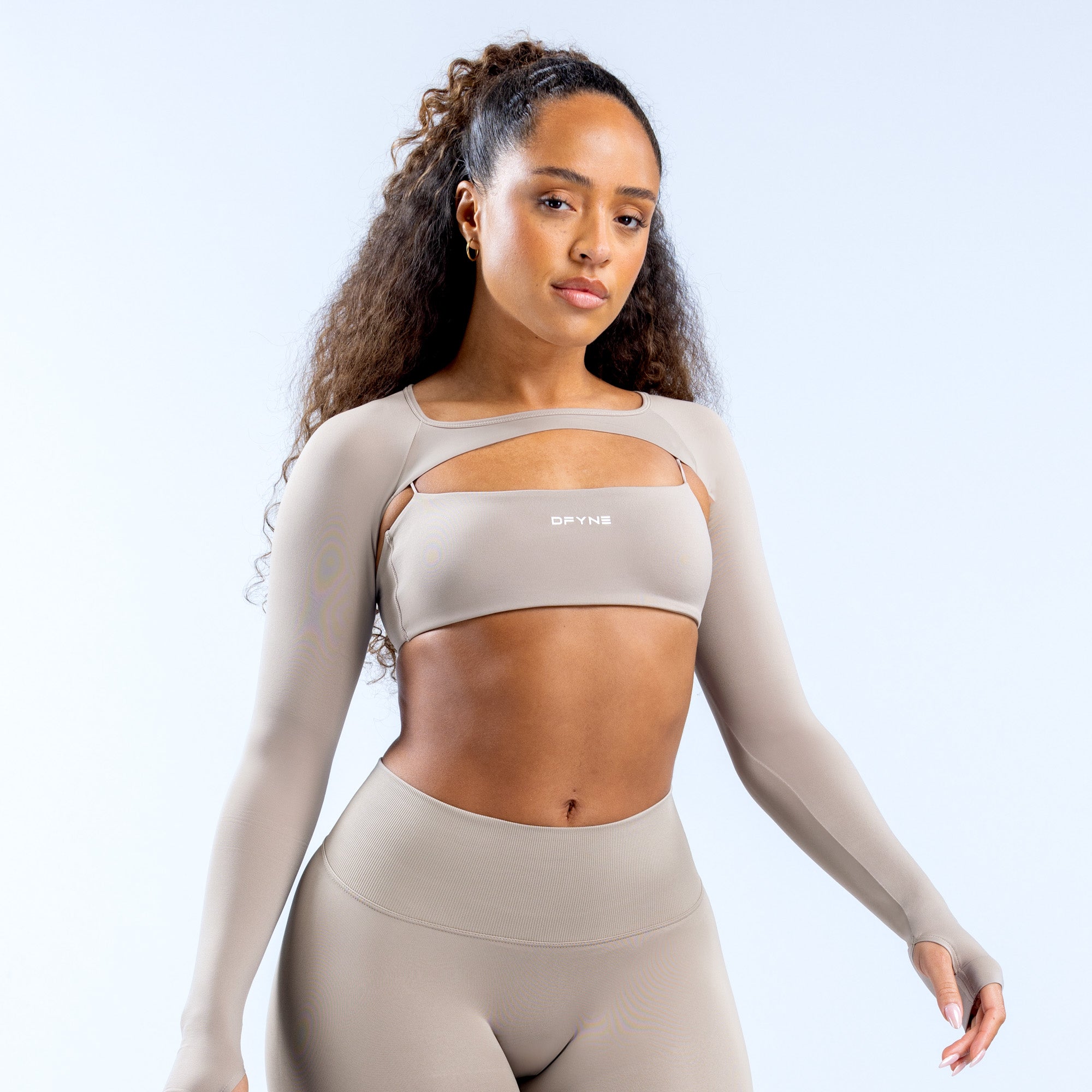 DFYNE Defy Long Sleeve Shrug Dame Grå | LR0312795