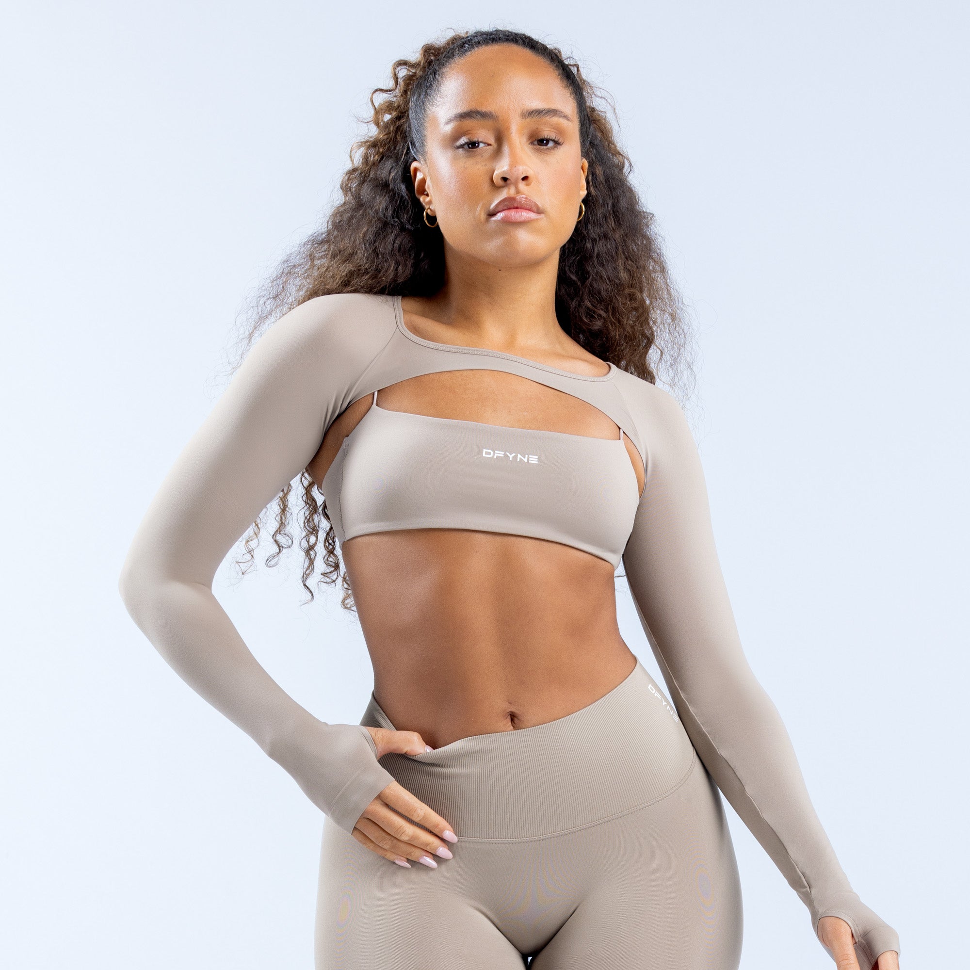 DFYNE Defy Long Sleeve Shrug Dame Grå | LR0312795