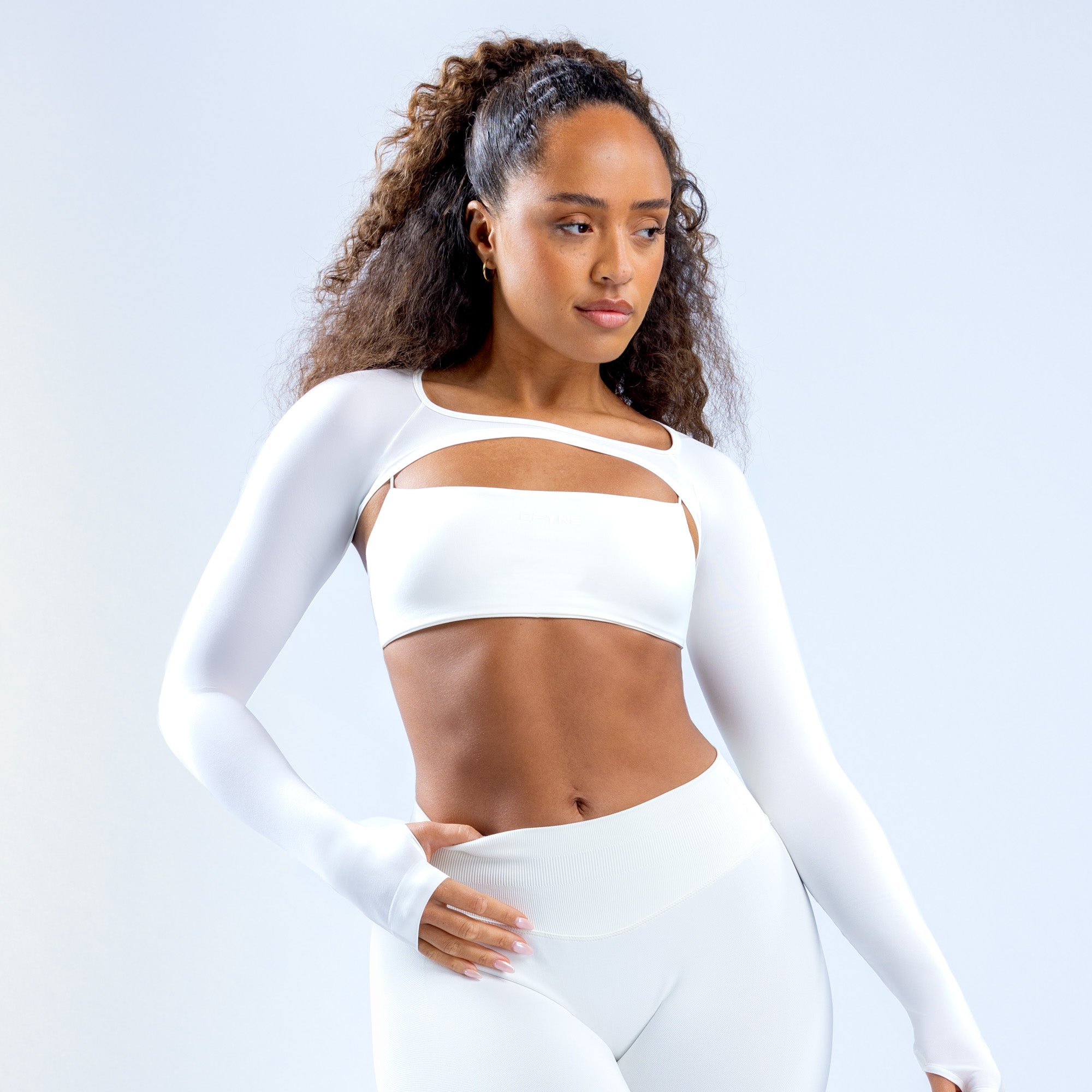 DFYNE Defy Long Sleeve Shrug Dame Hvide | XO2893617