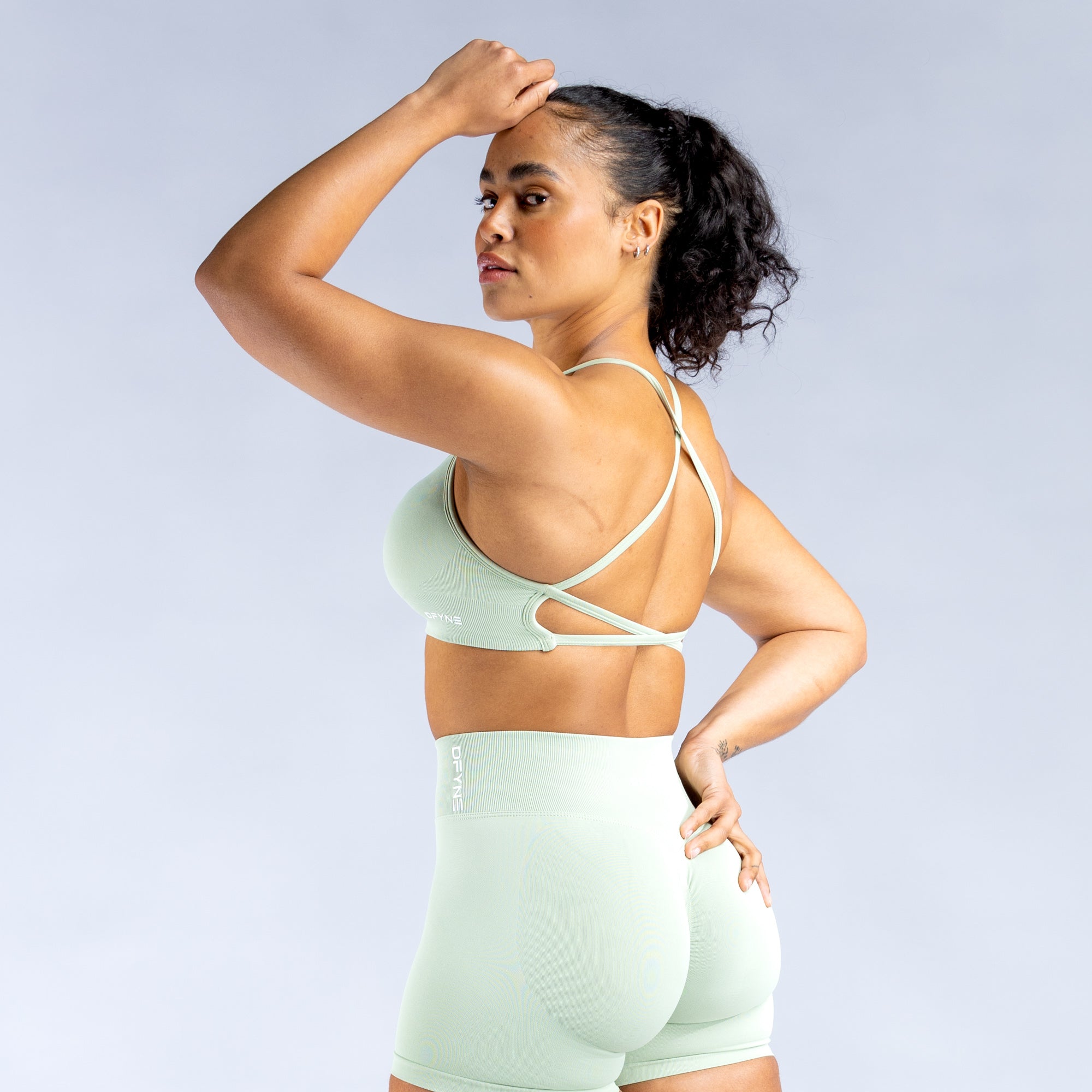 DFYNE Dynamic Backless Sports BH Dame Grøn | CV7234609