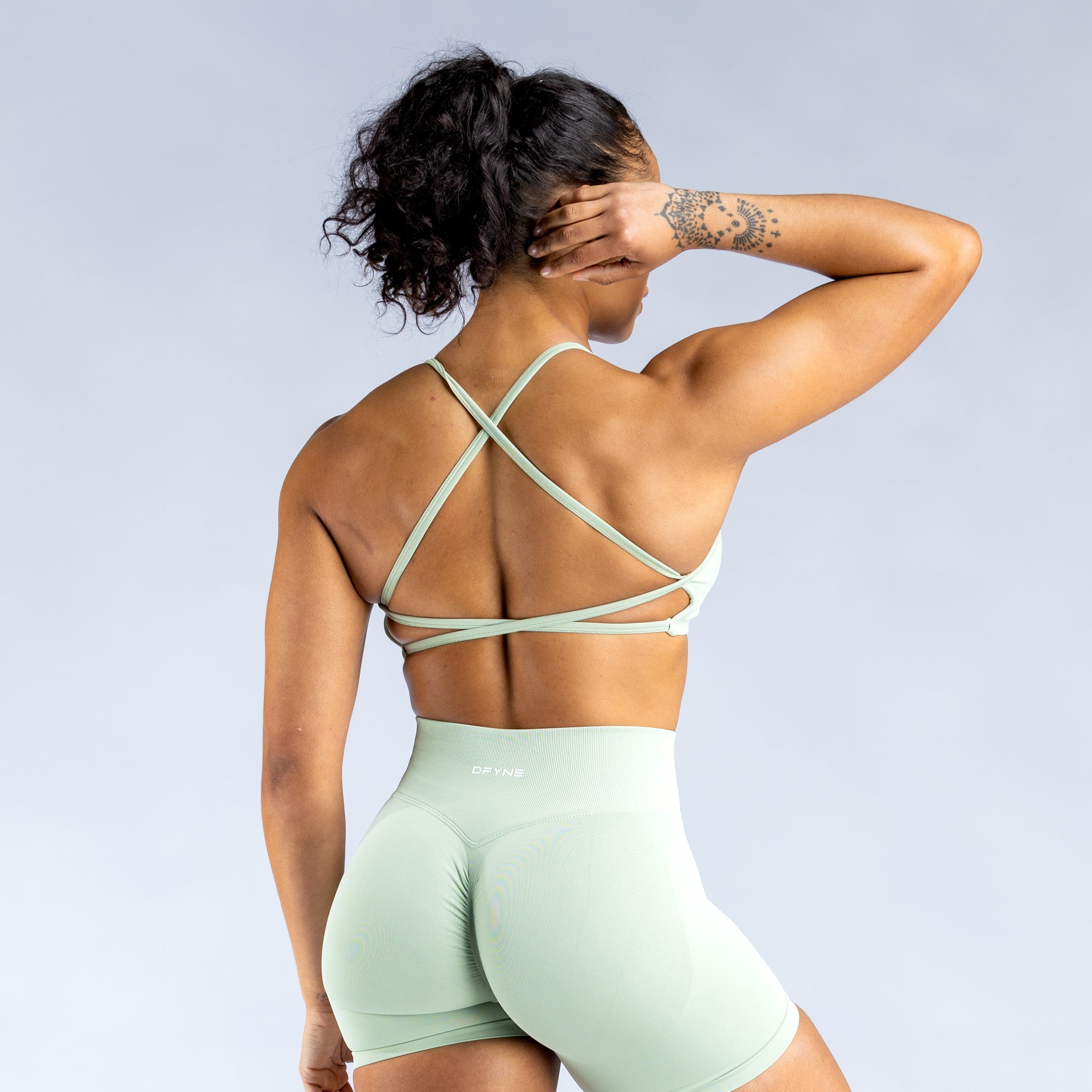 DFYNE Dynamic Backless Sports BH Dame Grøn | CV7234609