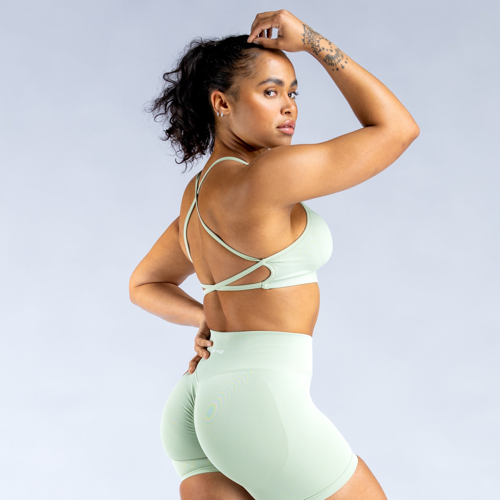 DFYNE Dynamic Backless Sports BH Dame Grøn | CV7234609