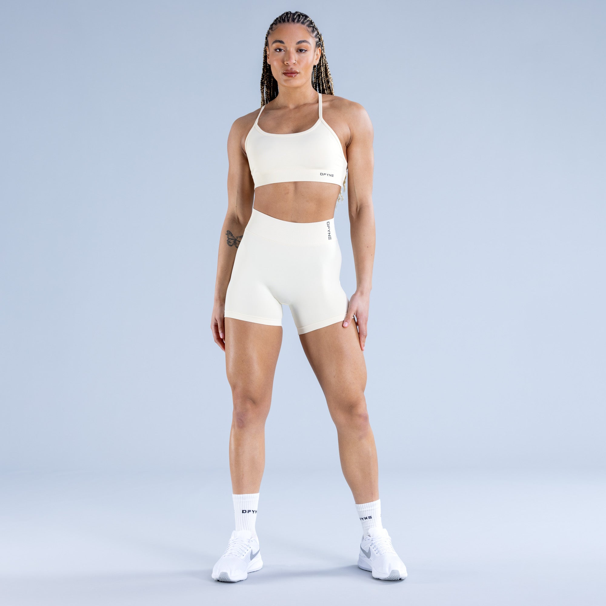 DFYNE Dynamic Backless Sports BH Dame Hvide | QZ1954063
