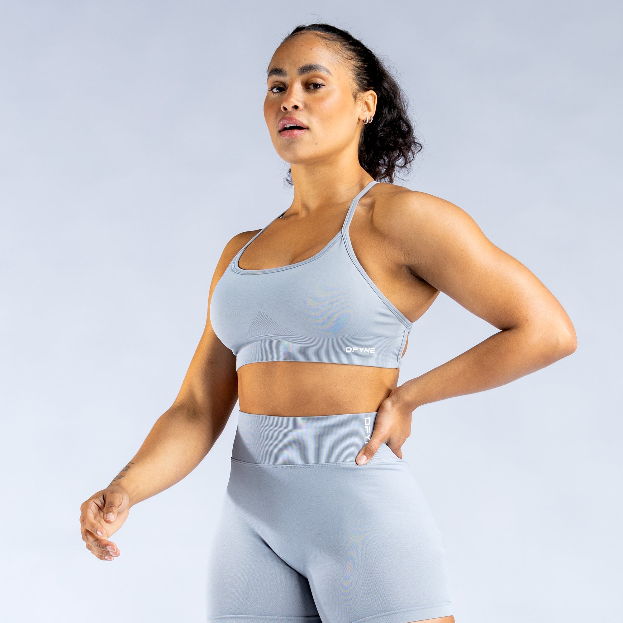 DFYNE Dynamic Backless Sports BH Dame Lysegrå | ZG0321498
