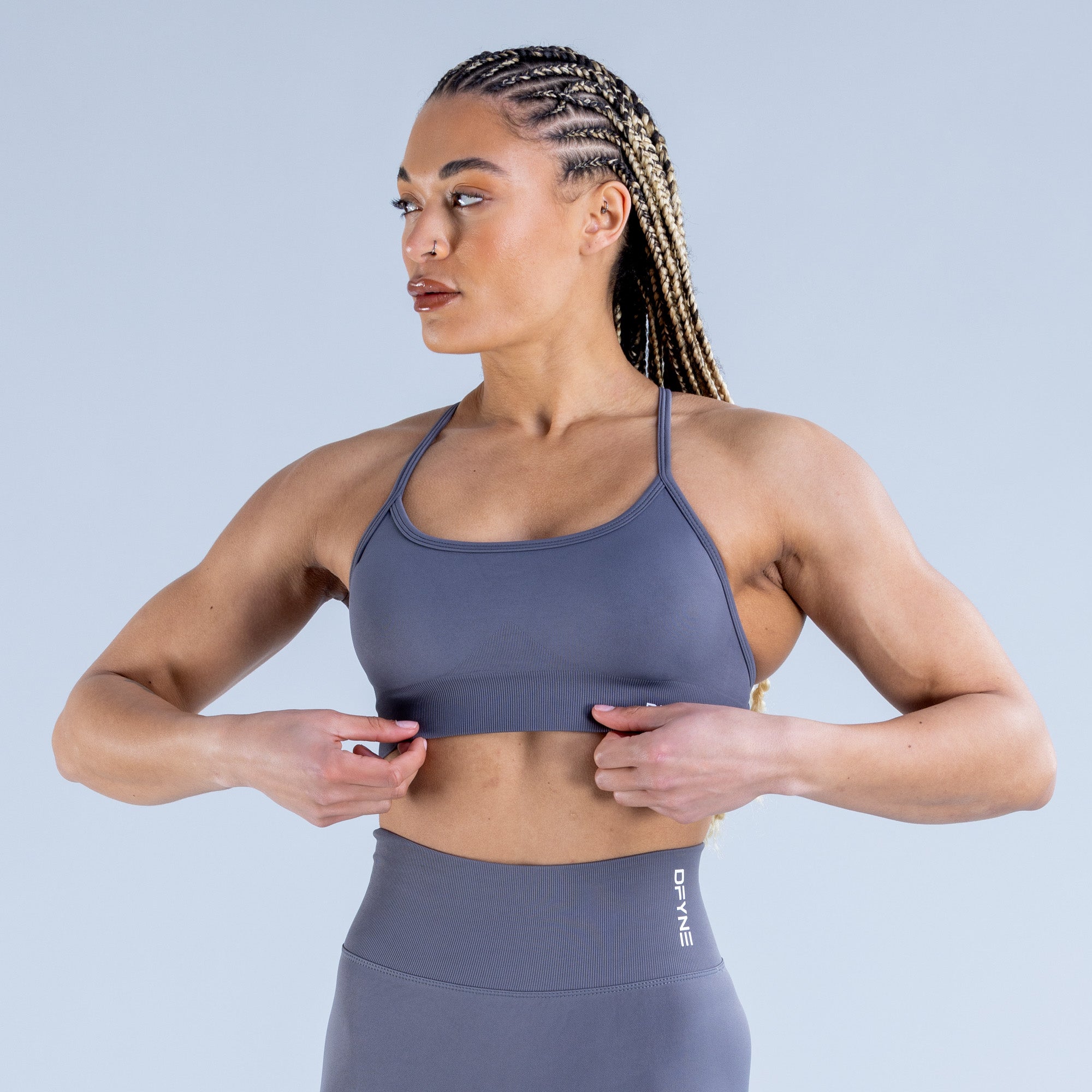 DFYNE Dynamic Backless Sports BH Dame Mørkegrå | YG6072349