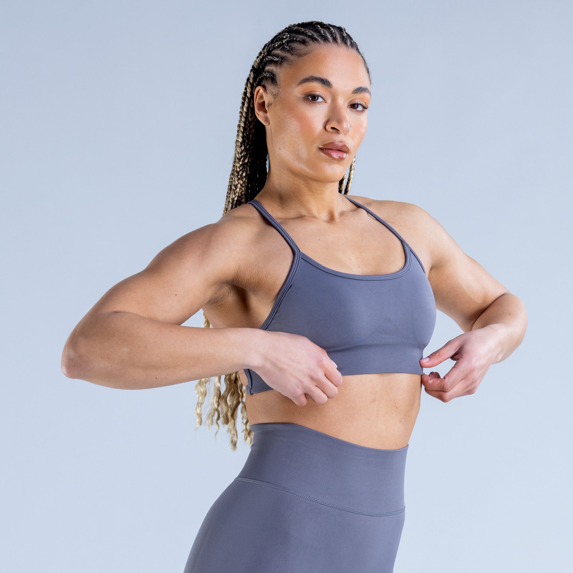 DFYNE Dynamic Backless Sports BH Dame Mørkegrå | YG6072349