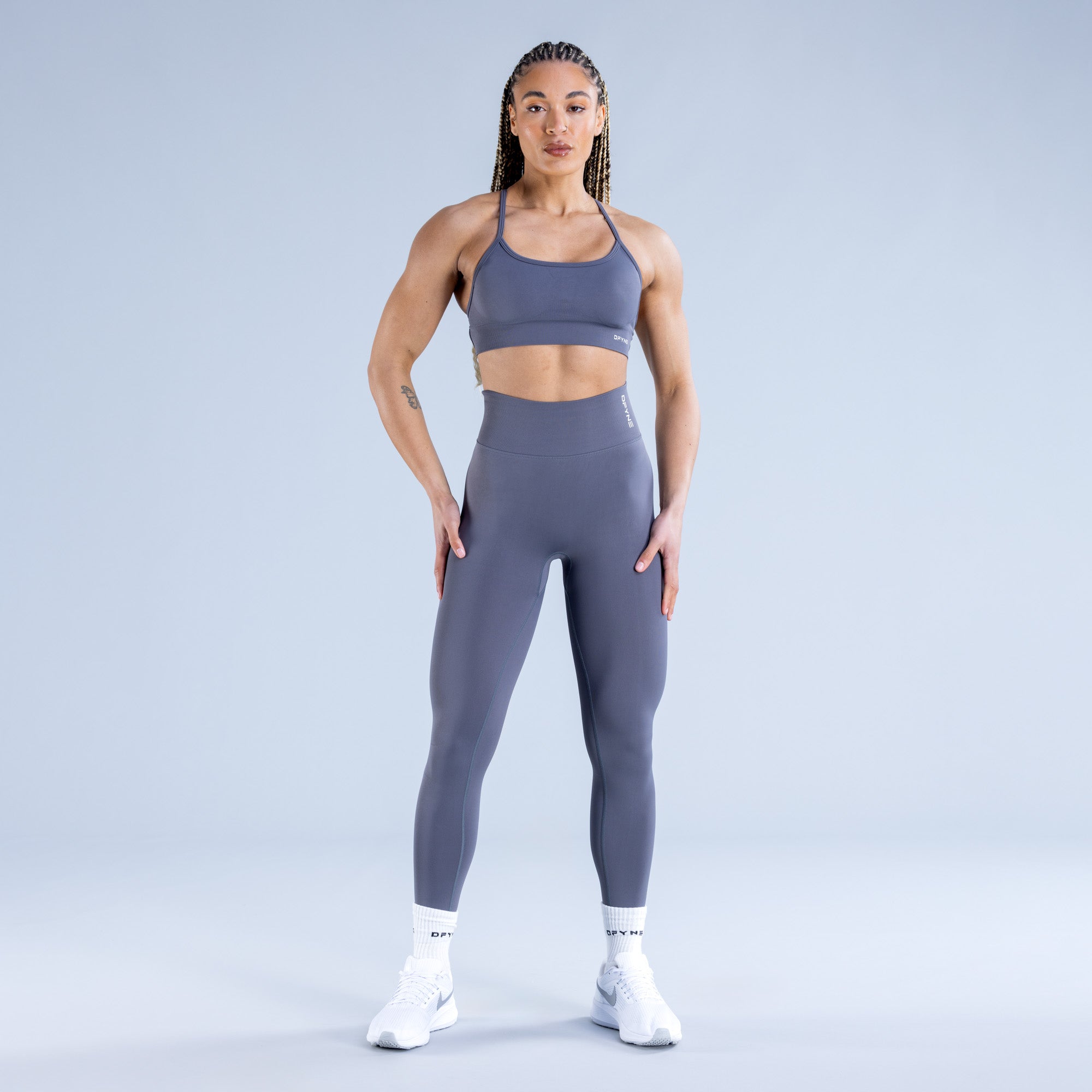 DFYNE Dynamic Backless Sports BH Dame Mørkegrå | YG6072349