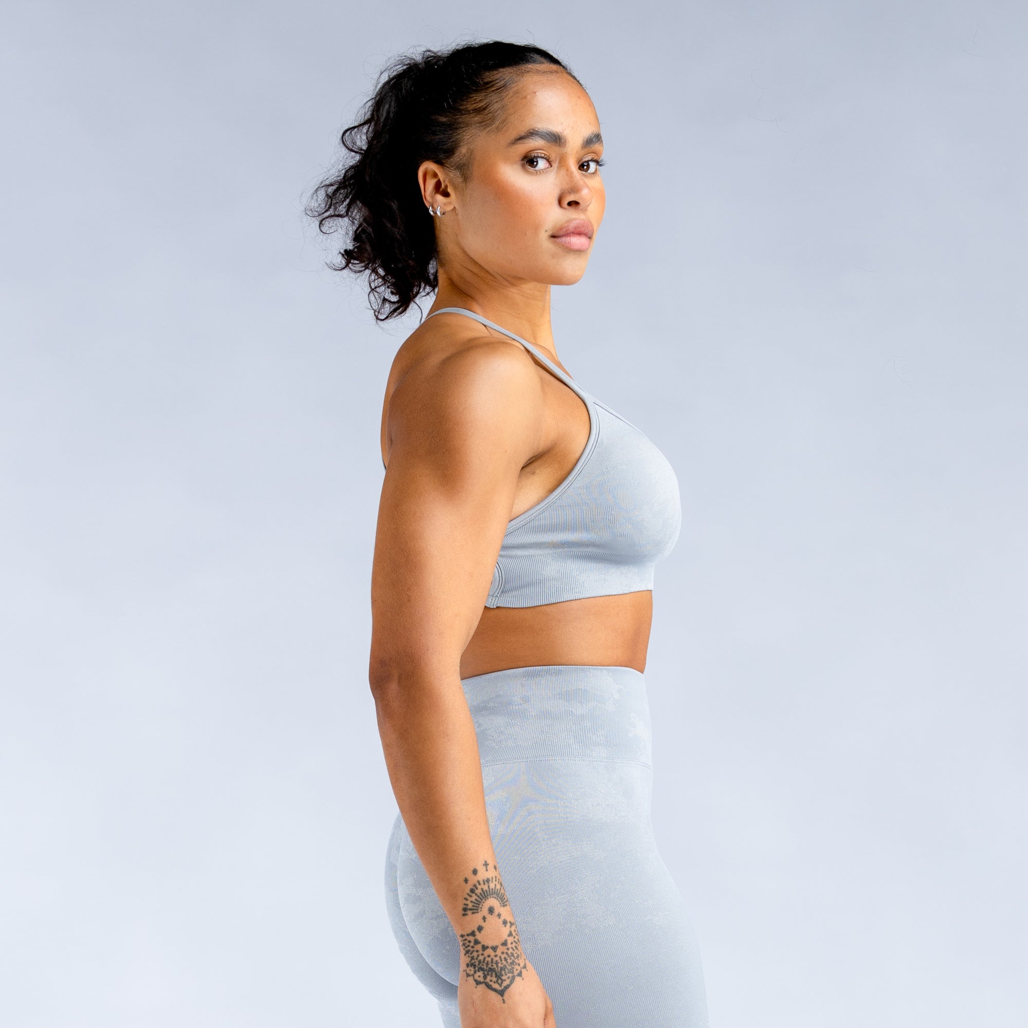 DFYNE Dynamic Mist Backless Sports BH Dame Lysegrå Hvide | FR0563819