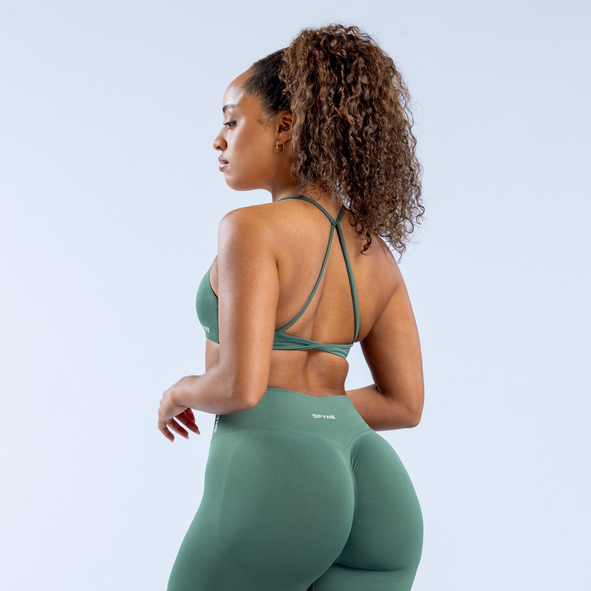 DFYNE Dynamic Twist Back Sports BH Dame Grøn | XN2071698