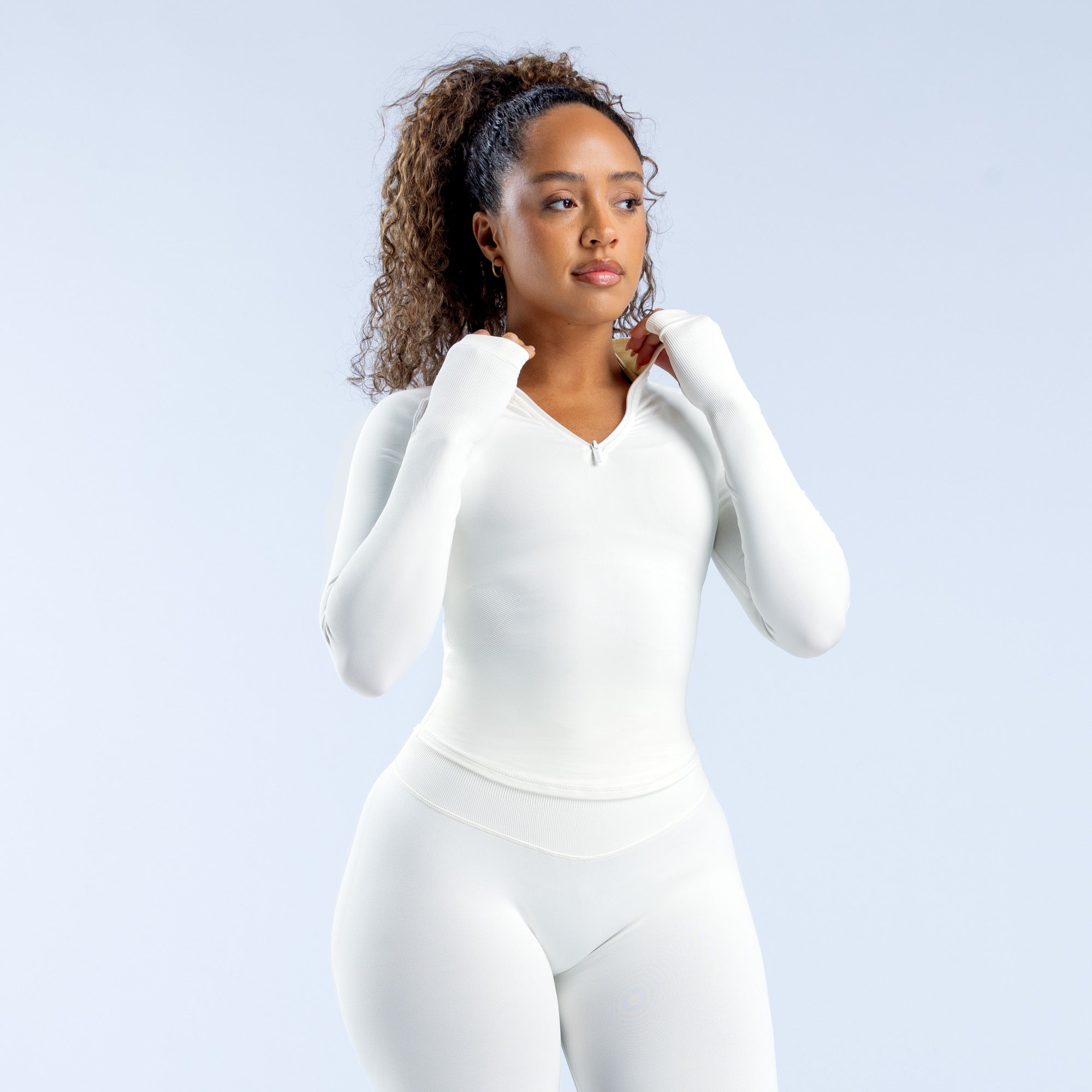 DFYNE Impact Half Zippy Jakker Dame Hvide | FU7852139