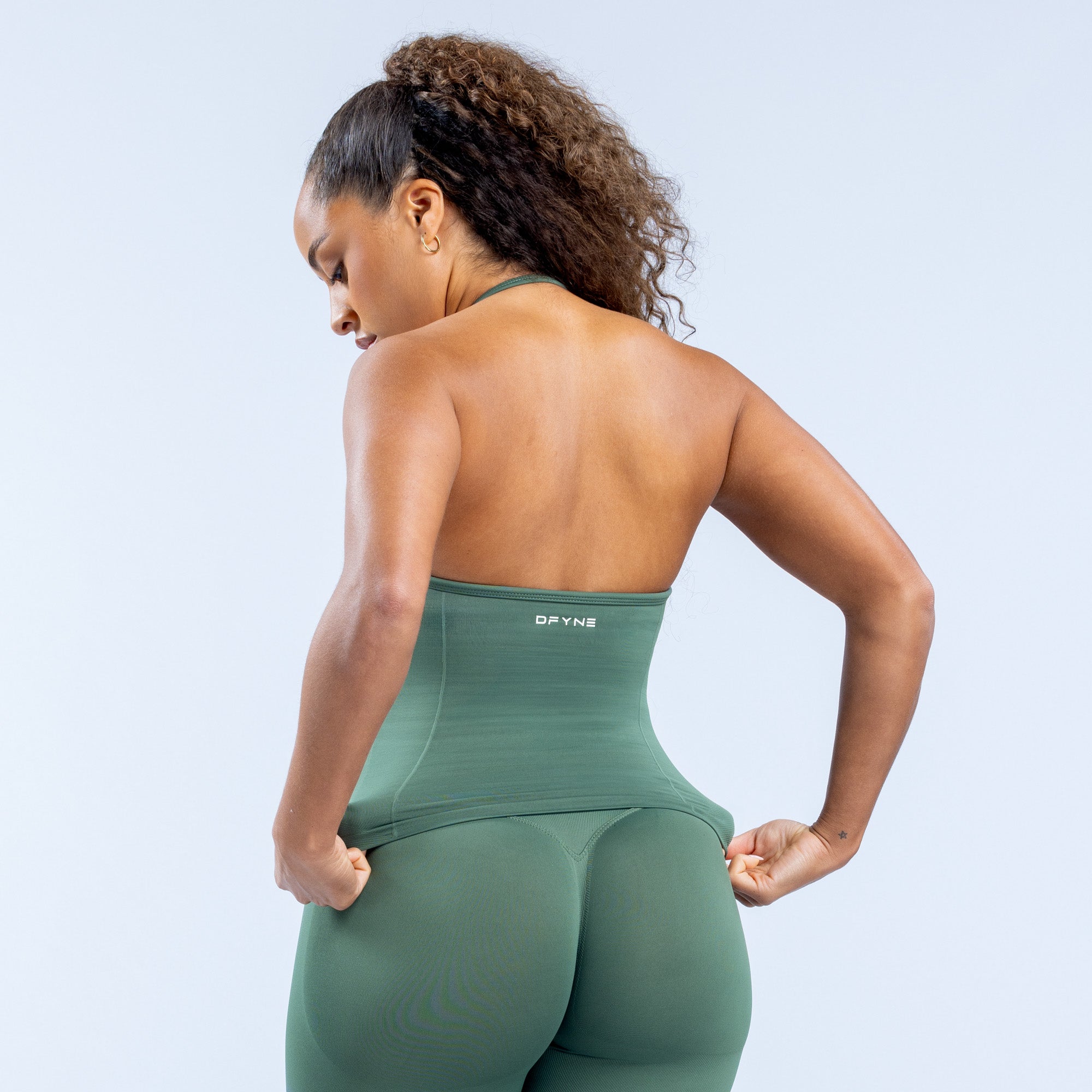 DFYNE Impact Longline Strappy Top Dame Grøn | FN0975346