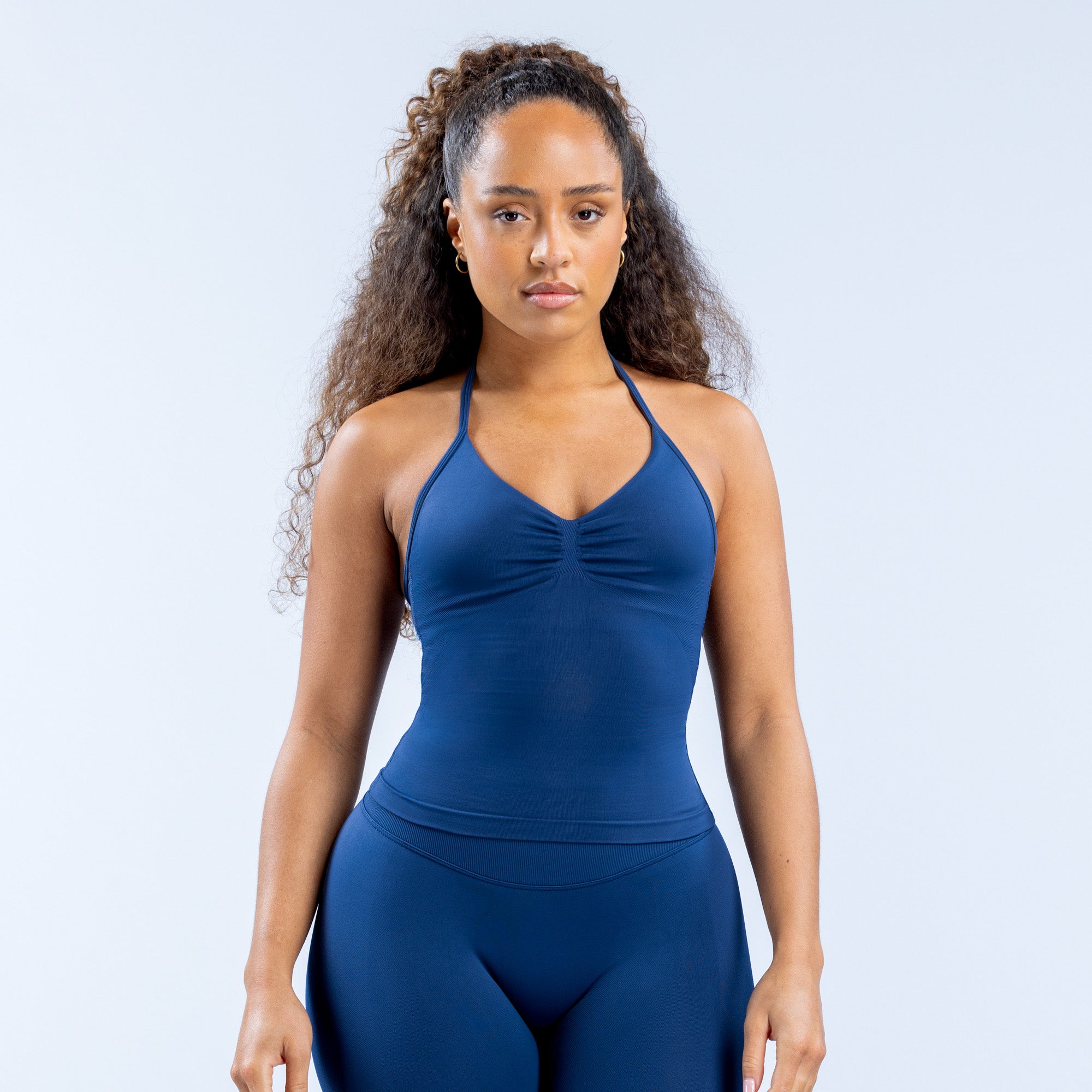 DFYNE Impact Longline Strappy Top Dame Mørkeblå | IQ4136597