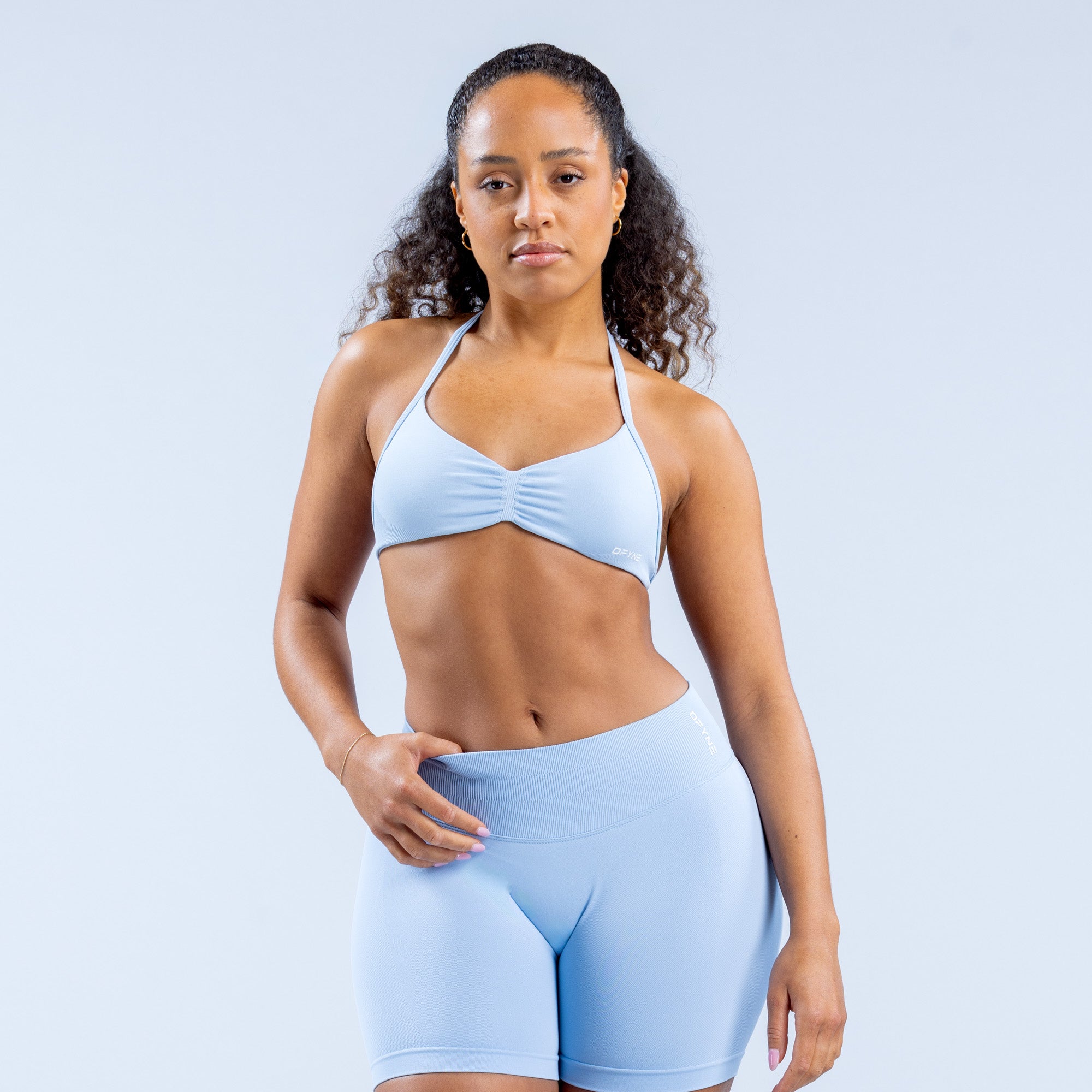 DFYNE Impact Strappy Sports BH Dame Blå | XA1580293