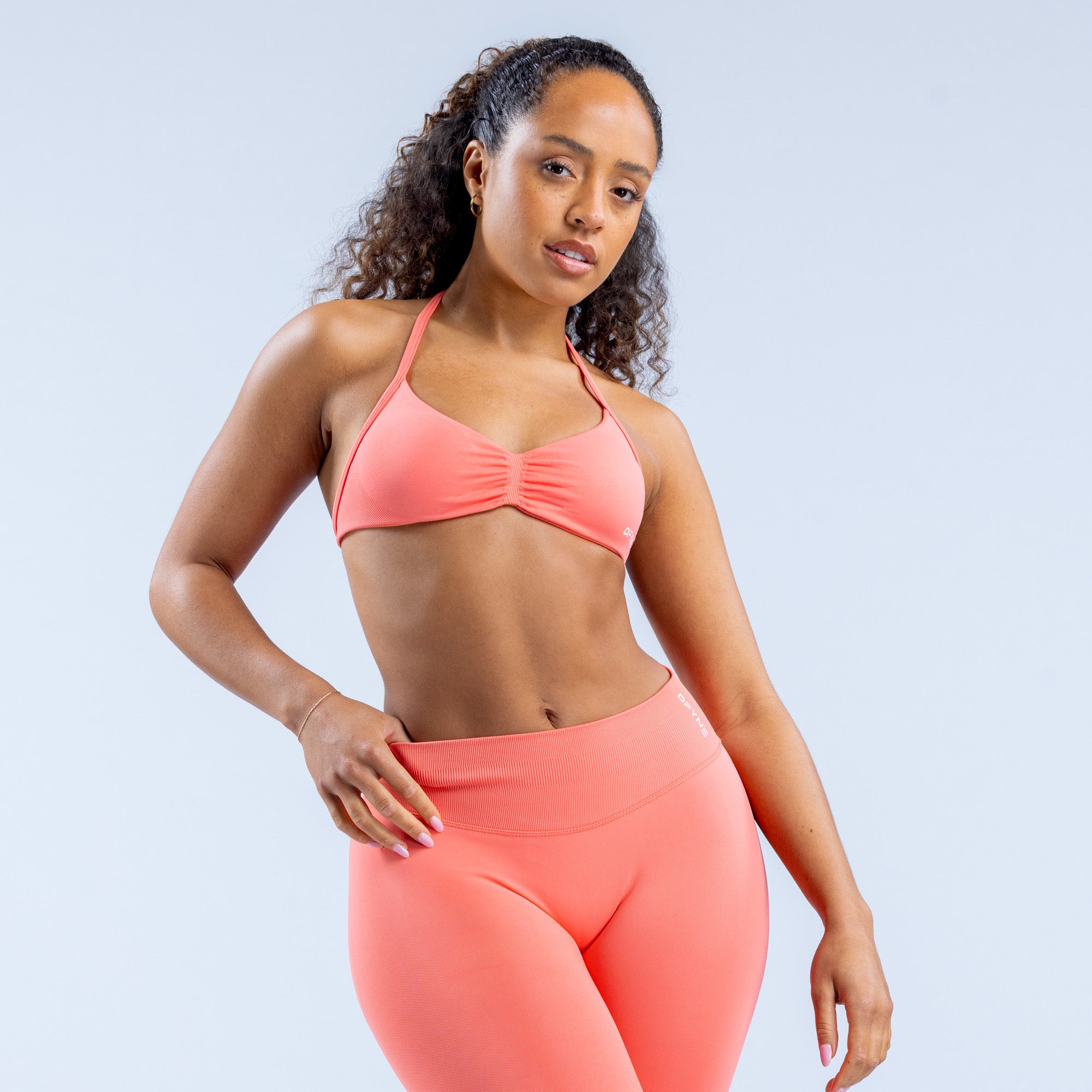 DFYNE Impact Strappy Sports BH Dame Koral | GE5482179