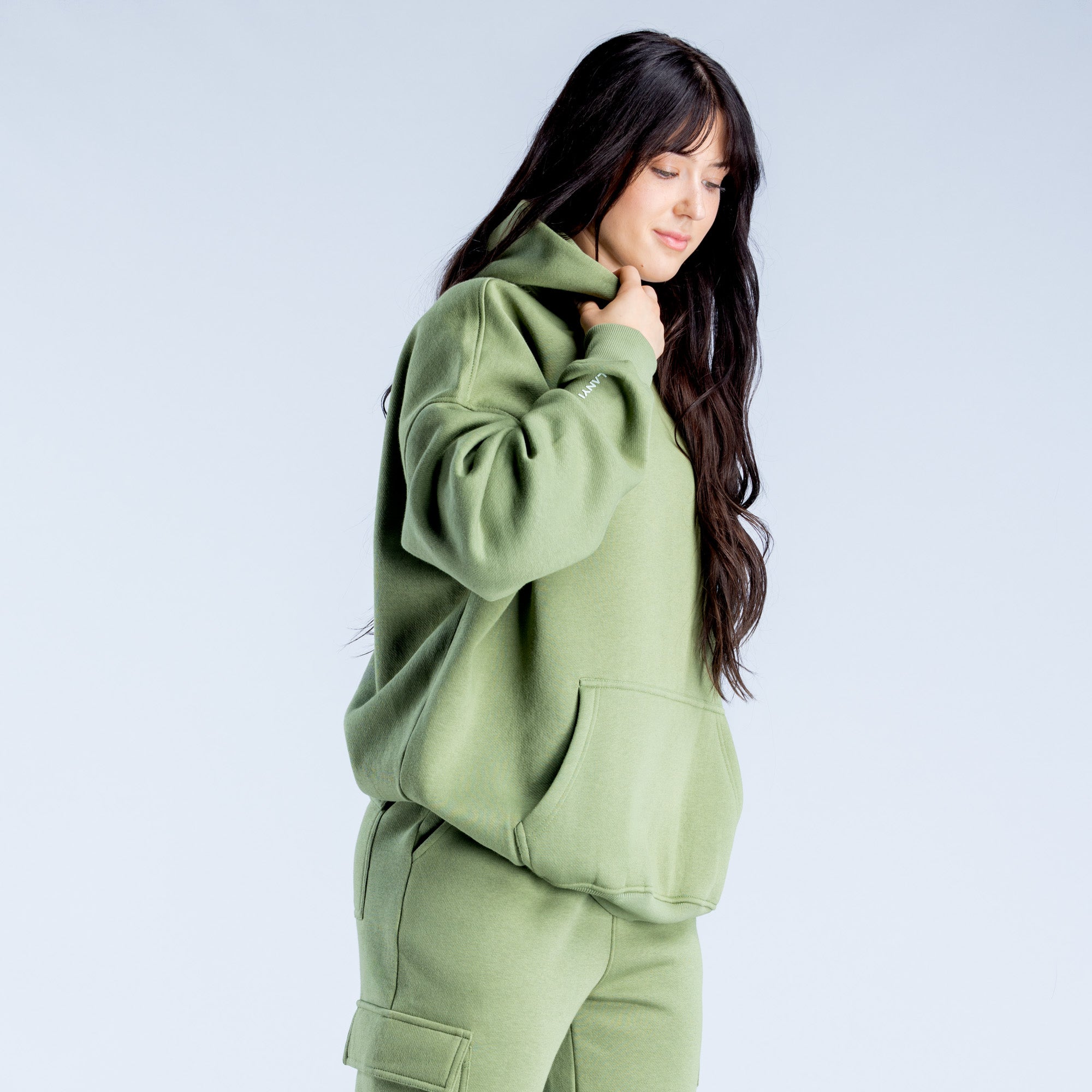 DFYNE Lanyi Edit Oversized Hættetrøje Dame Dyb Grøn | CP4368719