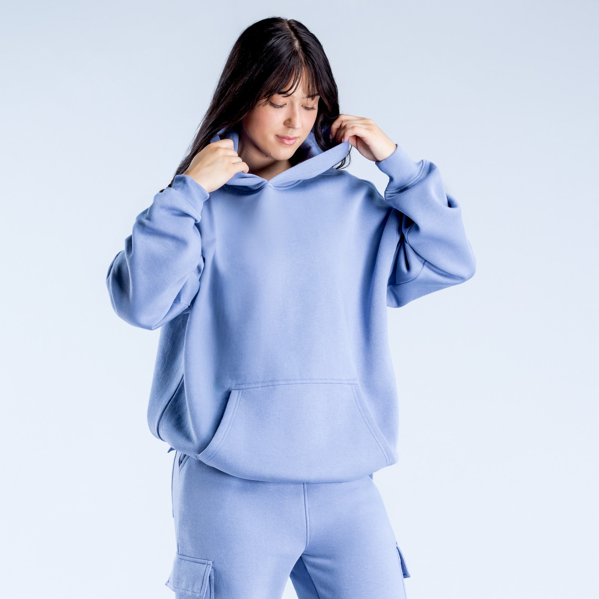 DFYNE Lanyi Edit Oversized Hættetrøje Dame Blå | FB0365241