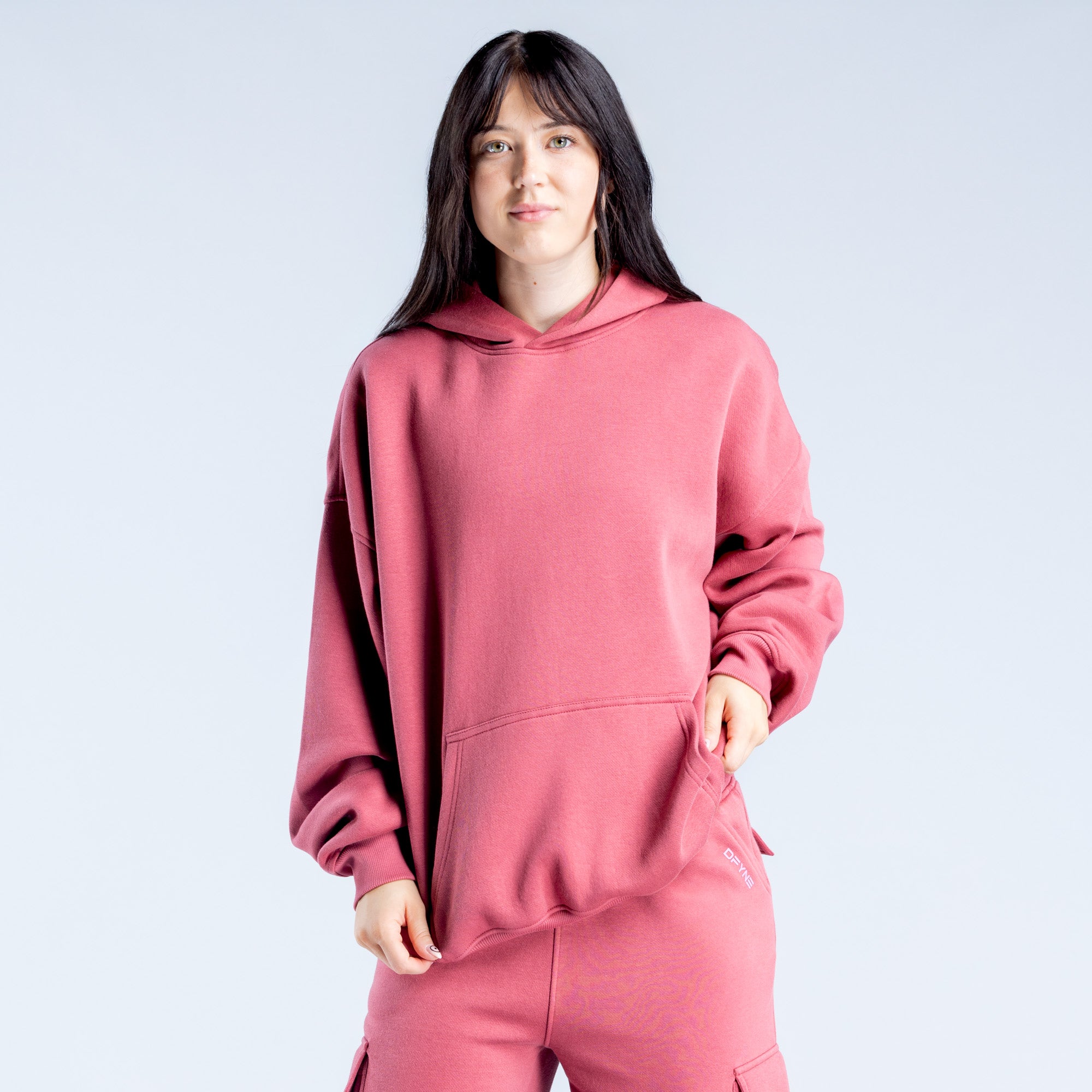 DFYNE Lanyi Edit Oversized Hættetrøje Dame Dyb Lyserød | FA8961275
