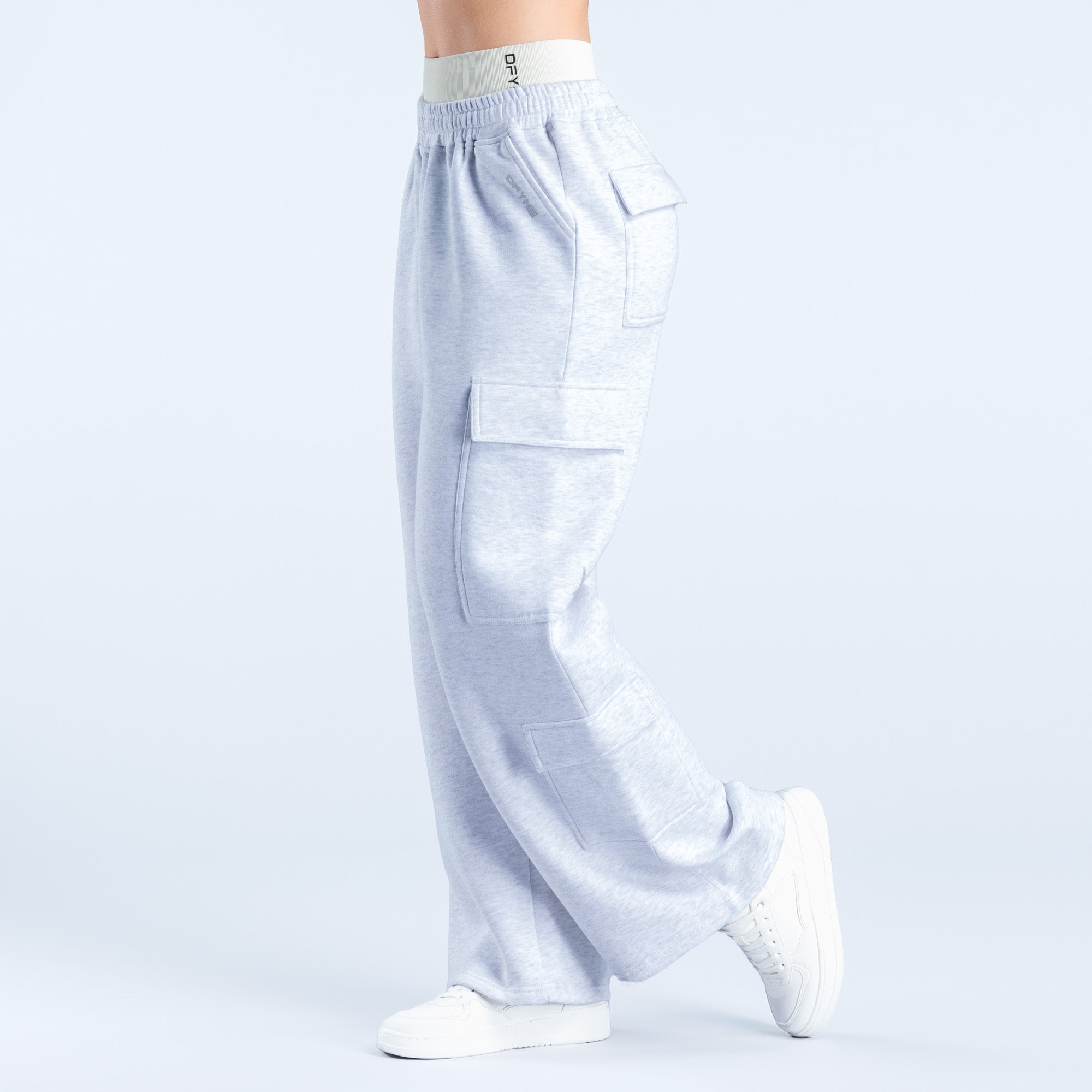 DFYNE Lanyi Edit Wide Leg Cargo Joggingbukser Dame Grå | RQ9834602