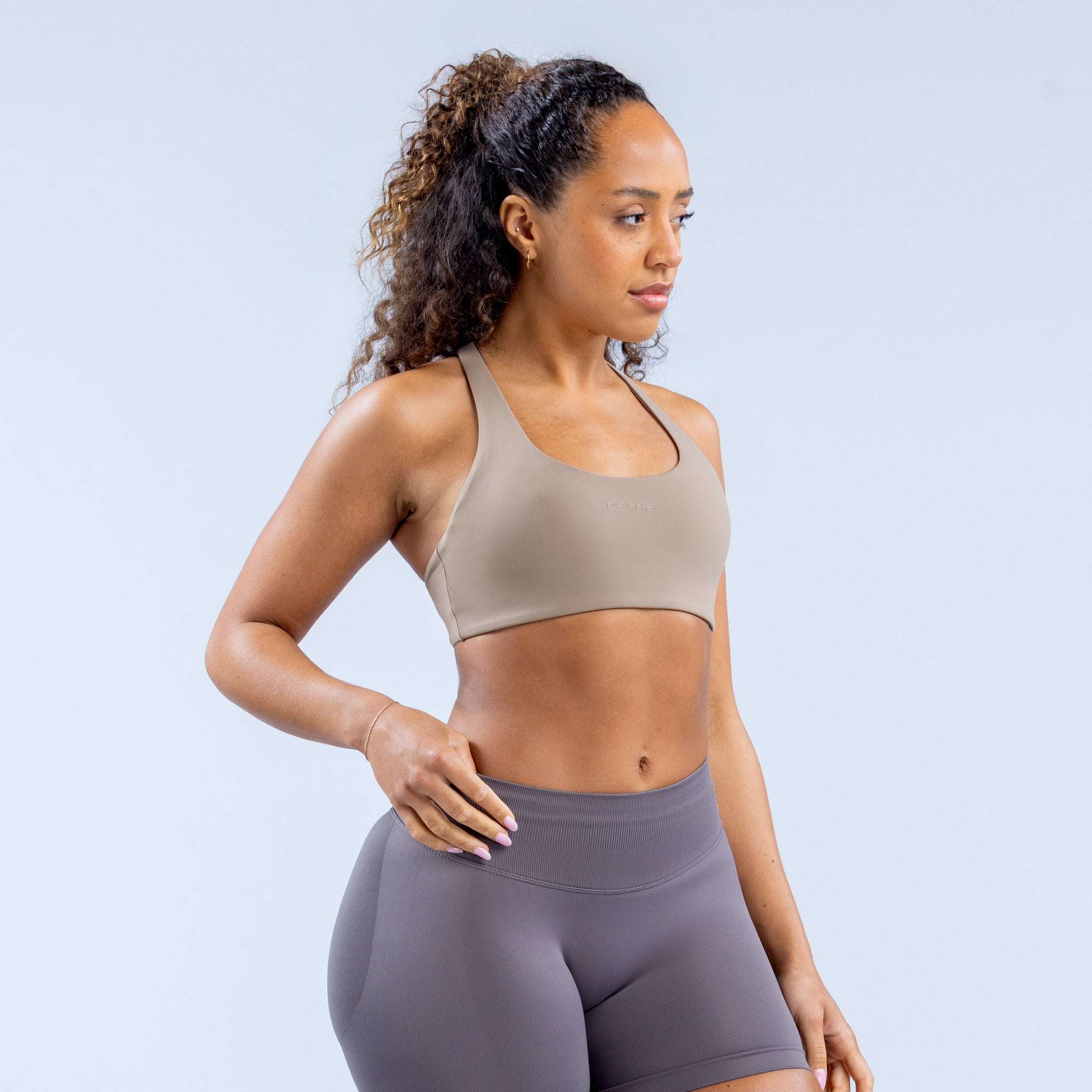 DFYNE Origin Racer Back Sports BH Dame Khaki | AL9564817