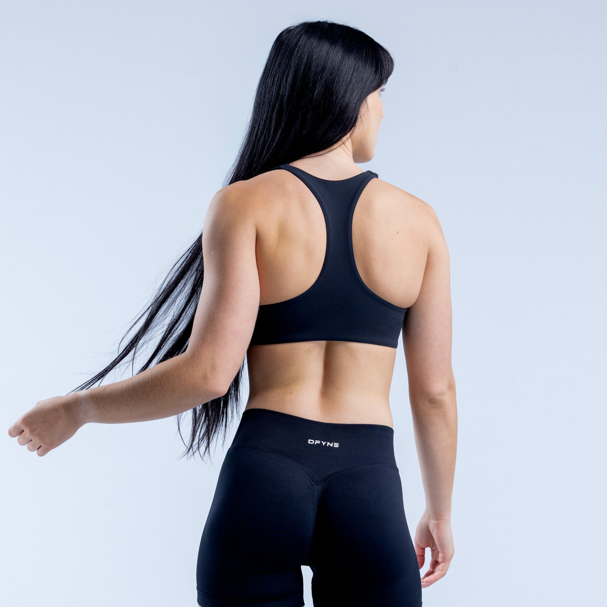 DFYNE Origin Racer Back Sports BH Dame Sort | PK9576248