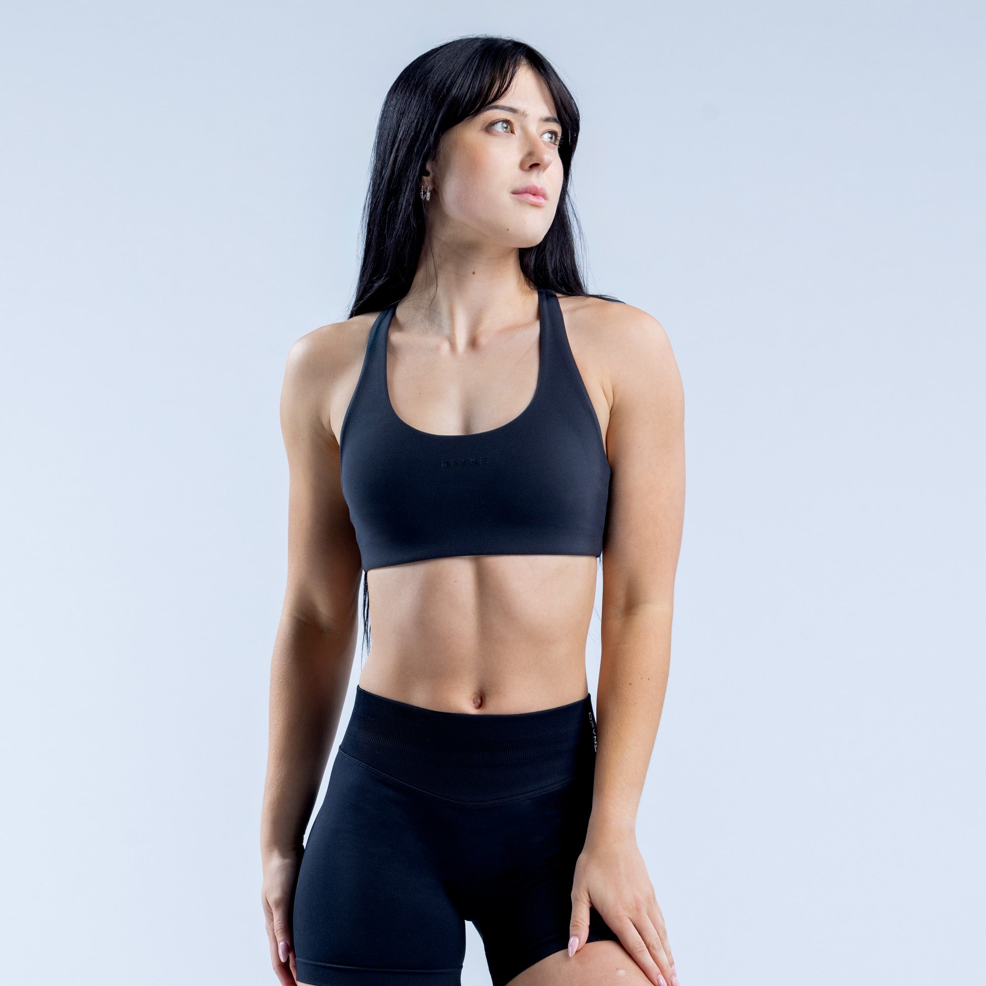 DFYNE Origin Racer Back Sports BH Dame Sort | PK9576248