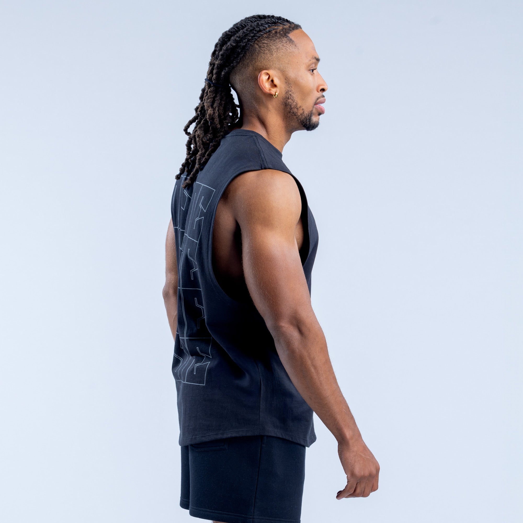 DFYNE Recharge Graphic Tank Top Herre Sort | HW5278690