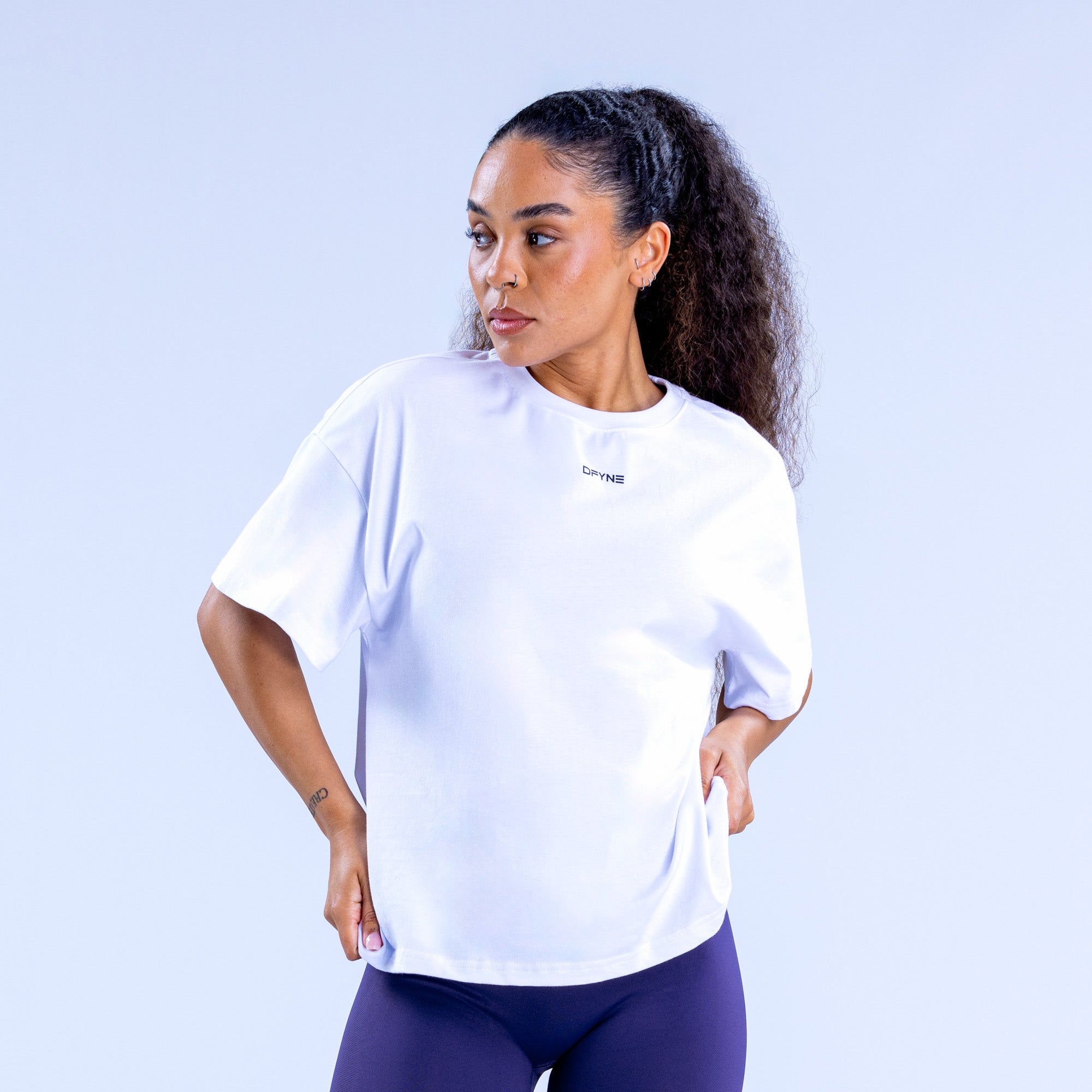 DFYNE Revive Boxy T-Shirt Dame Hvide | OL0529174