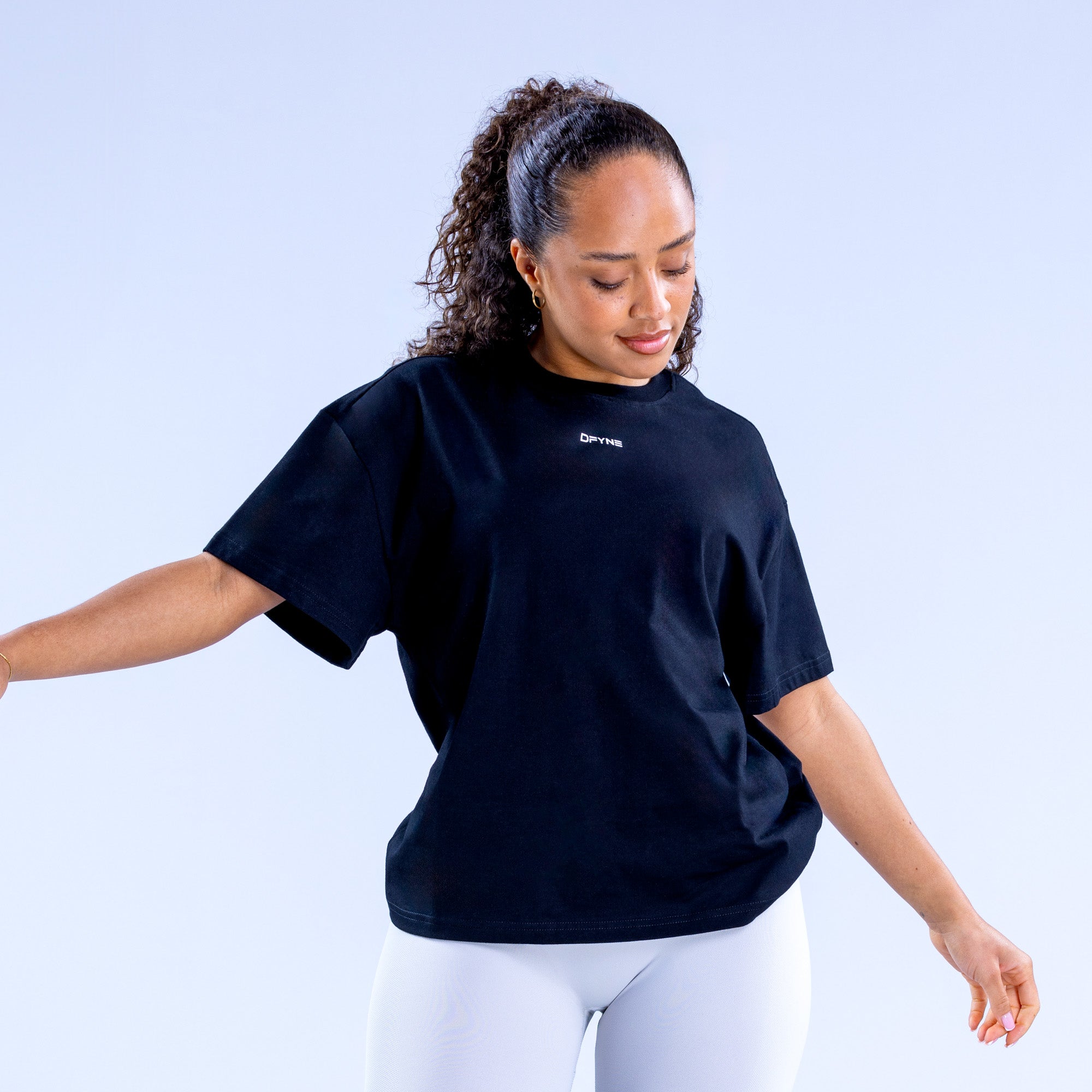 DFYNE Revive Boxy T-Shirt Dame Sort | GN4502637