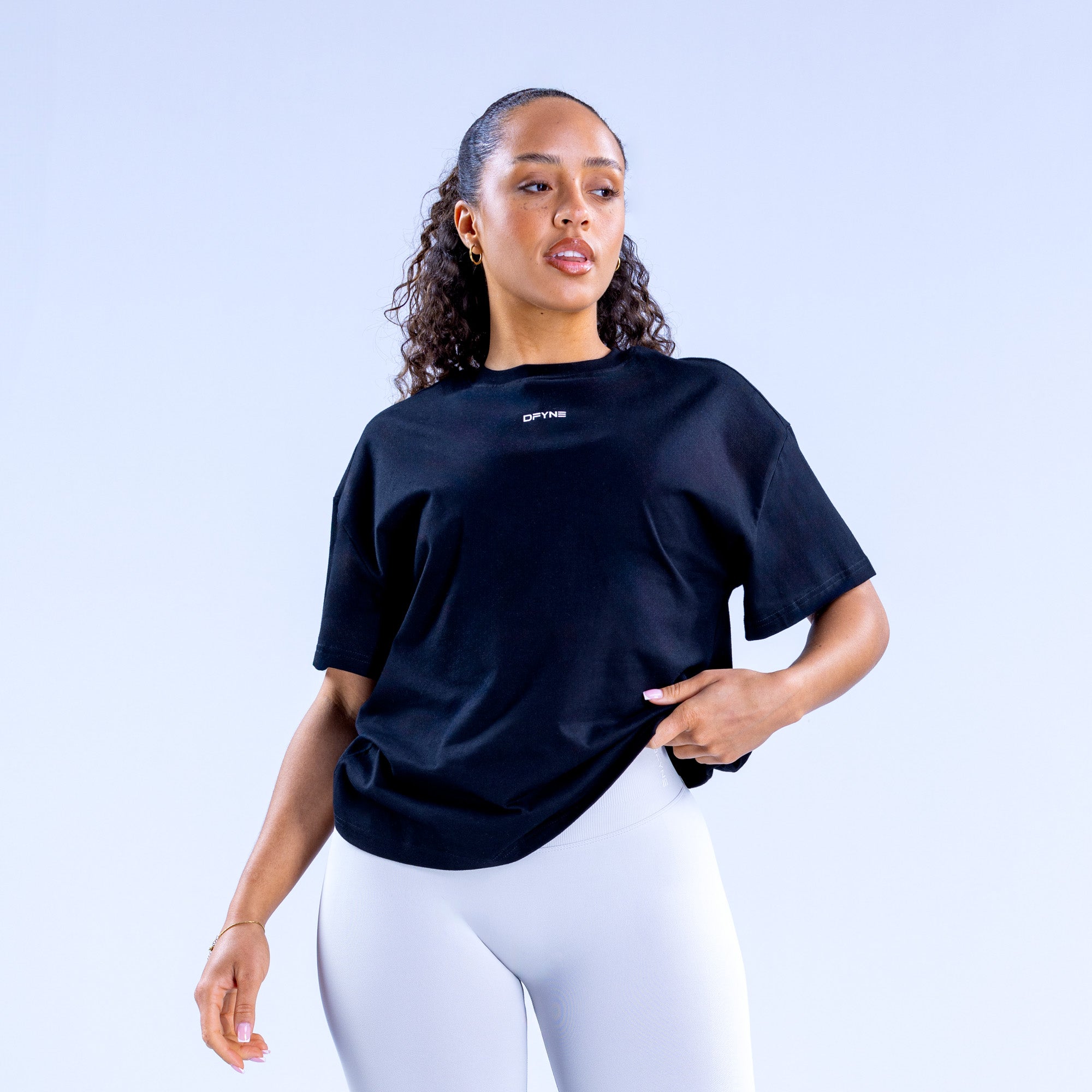 DFYNE Revive Boxy T-Shirt Dame Sort | GN4502637