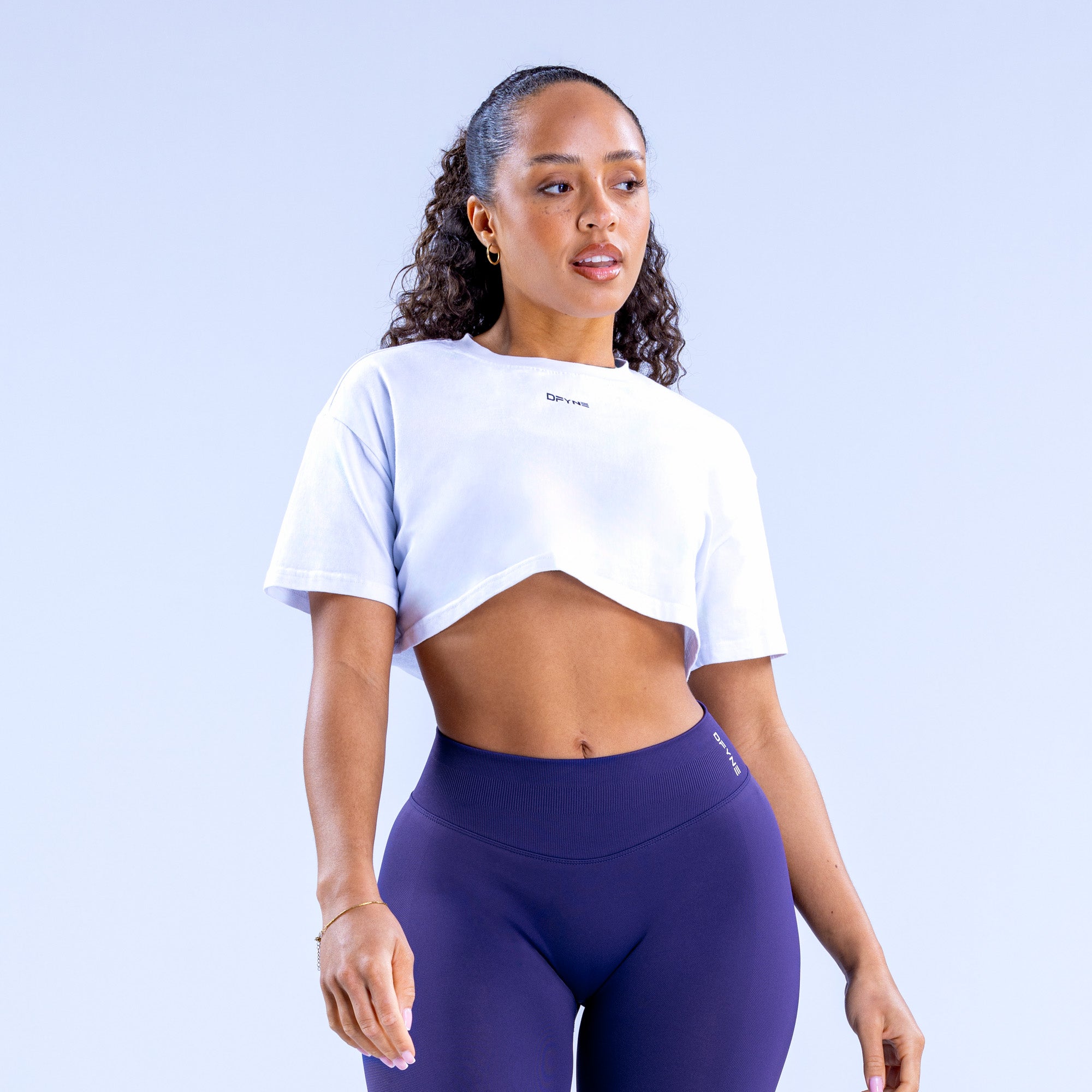 DFYNE Revive Crop T-Shirt Dame Hvide | PA2854106