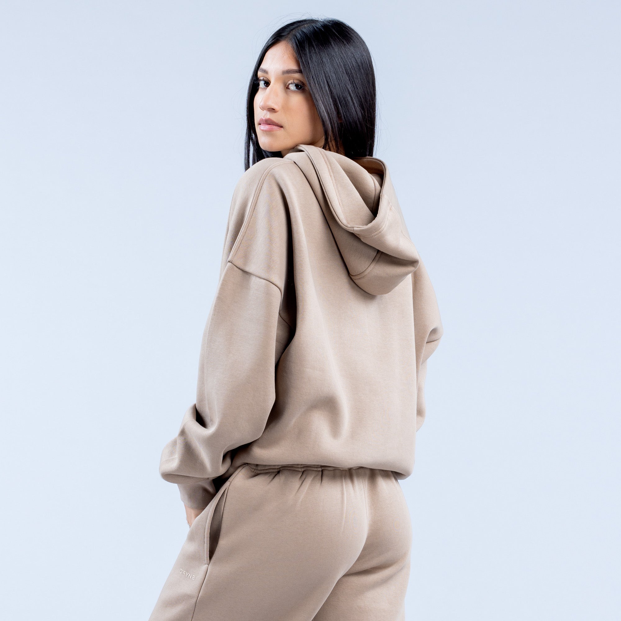 DFYNE Revive Heavy Weight Hættetrøje Dame Beige | QI3587490