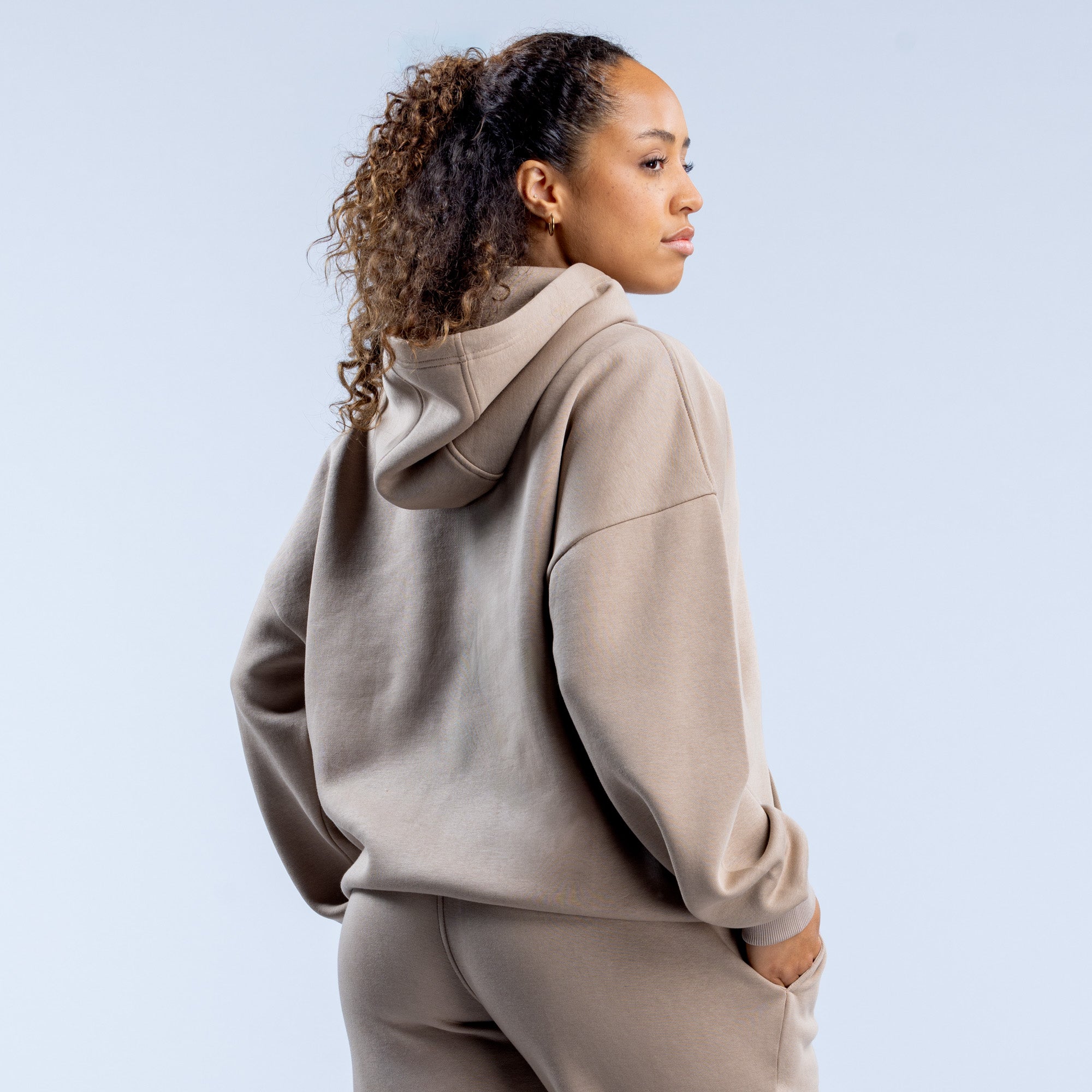 DFYNE Revive Heavy Weight Hættetrøje Dame Beige | QI3587490