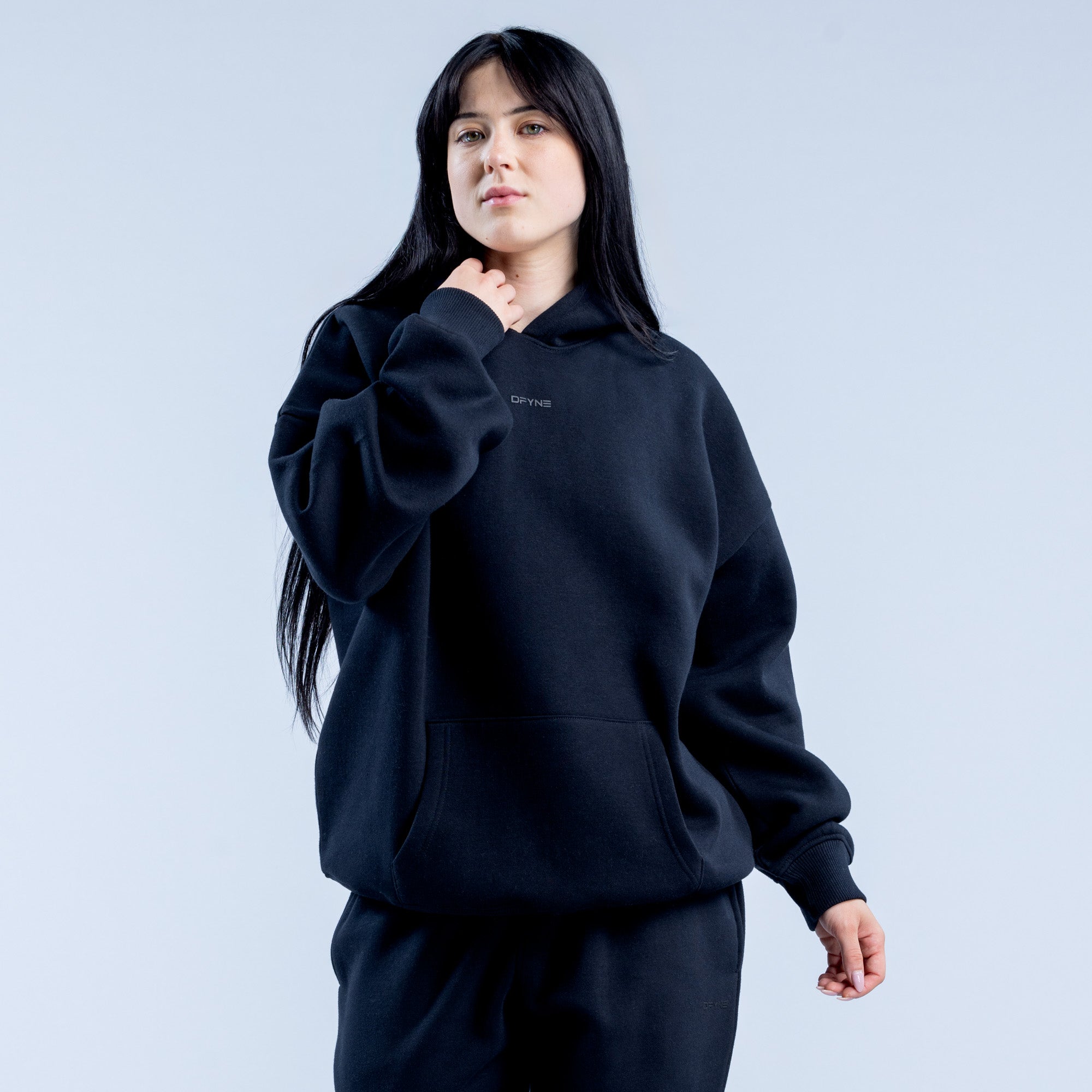 DFYNE Revive Heavy Weight Hættetrøje Dame Sort | KD5693042