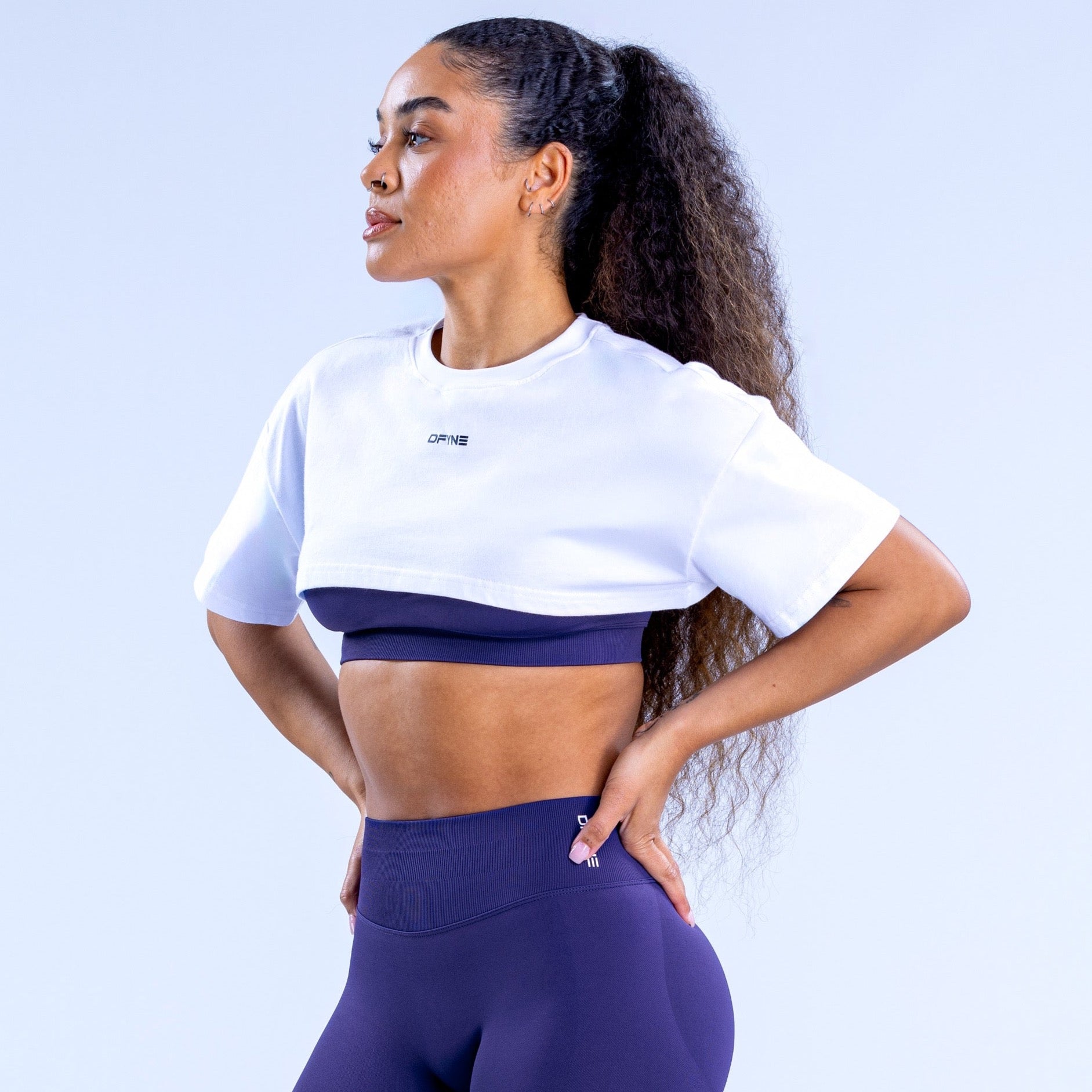 DFYNE Revive Super Crop T-Shirt Dame Hvide | JW3628175