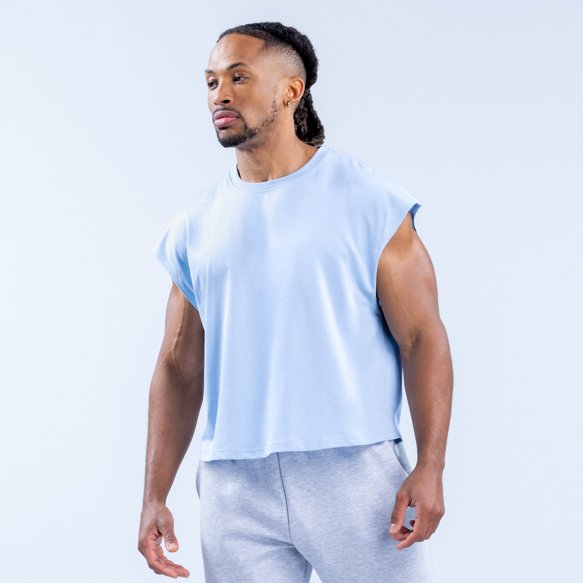 DFYNE Signature Crop Tank Top Herre Blå | KP8567310