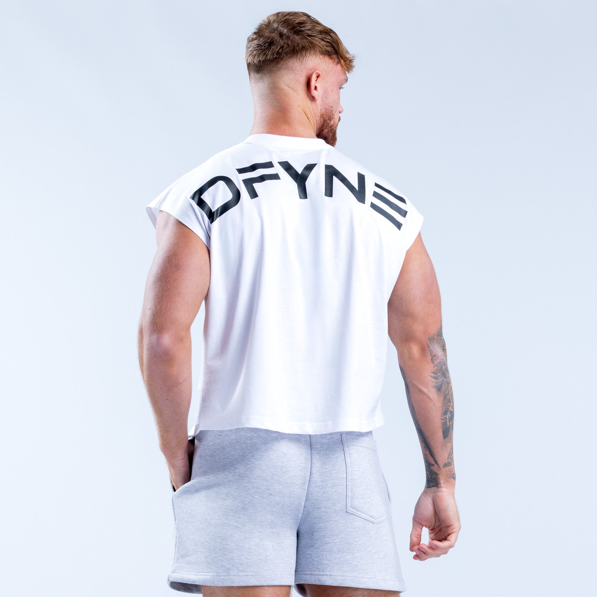 DFYNE Signature Crop Tank Top Herre Hvide | WT5346107