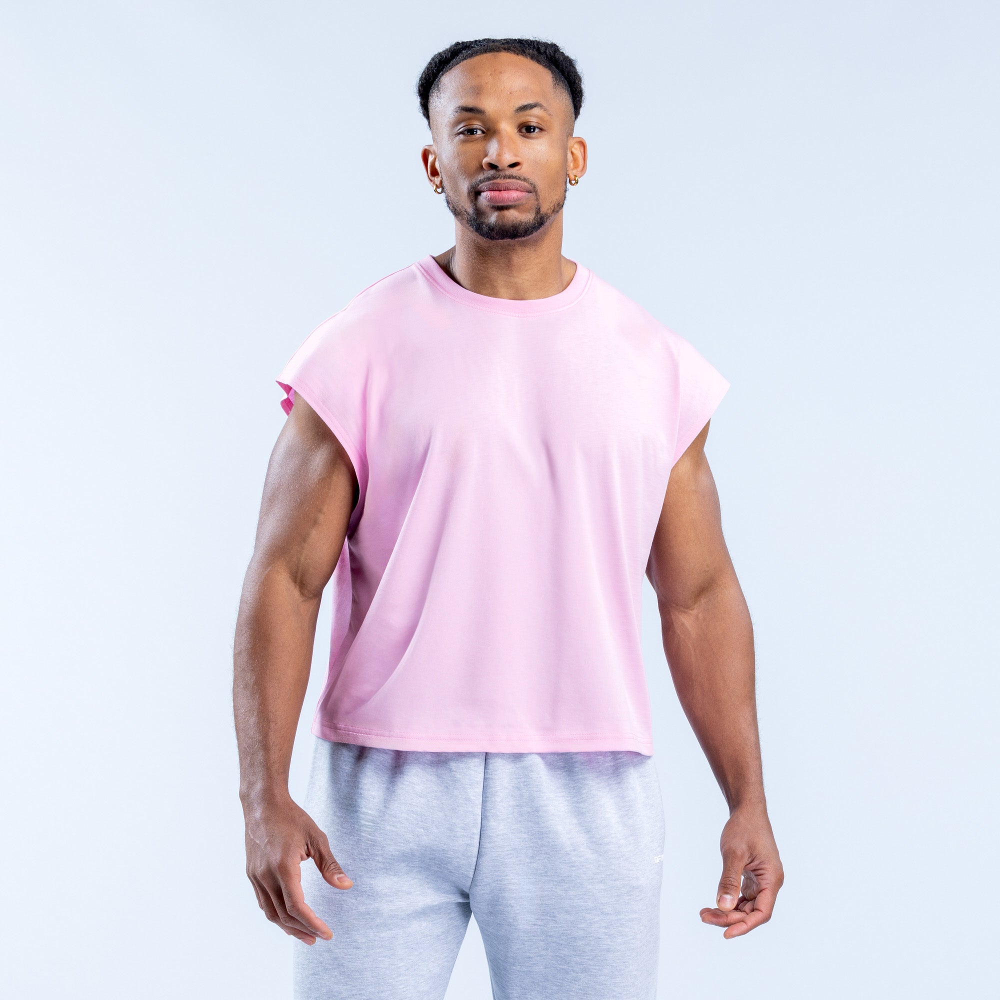 DFYNE Signature Crop Tank Top Herre Lyselyserød Lyserød | NX6198730