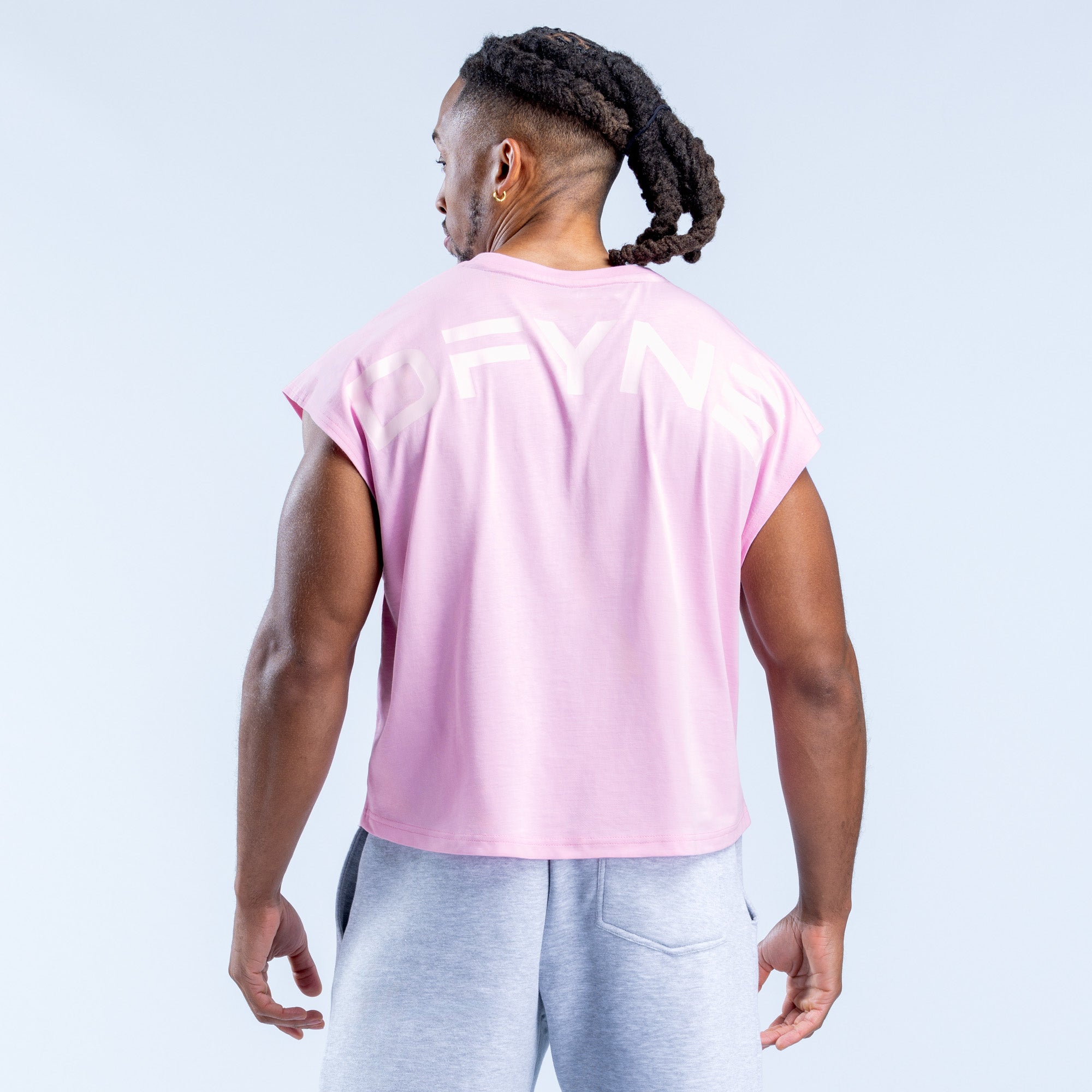 DFYNE Signature Crop Tank Top Herre Lyselyserød Lyserød | NX6198730