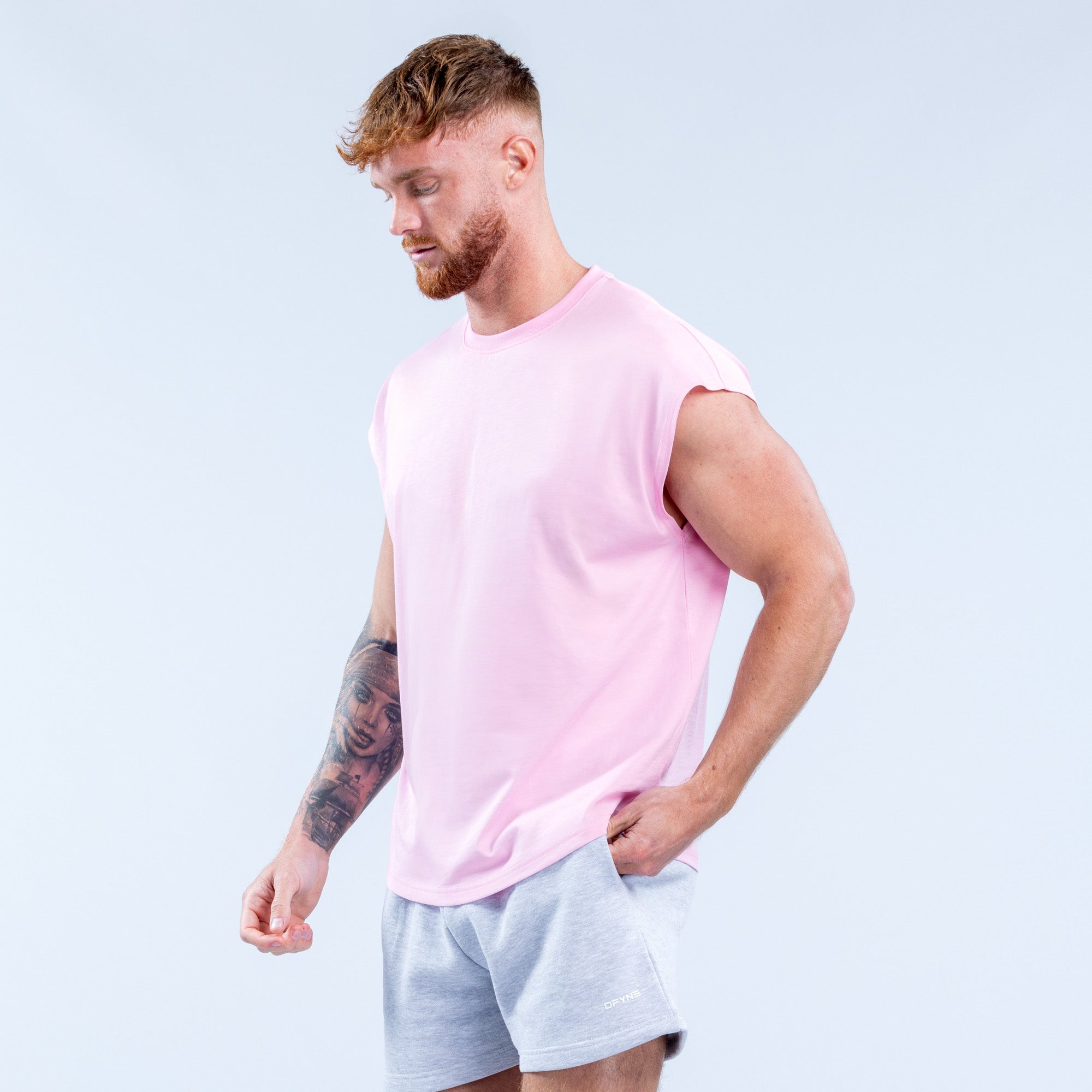 DFYNE Signature Tank Top Herre Lyselyserød Lyserød | CE5812067