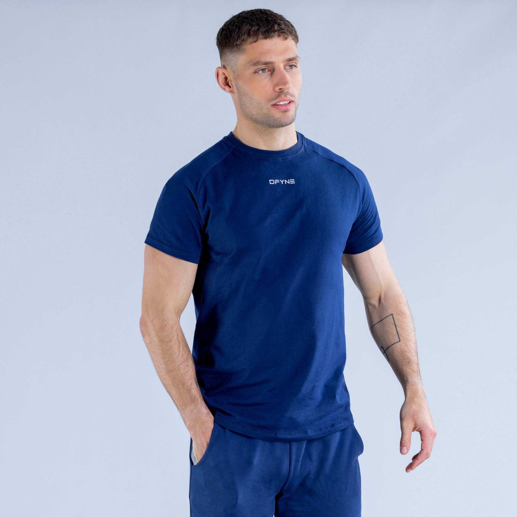 DFYNE Stealth T-Shirt Herre Blå | YF8702941
