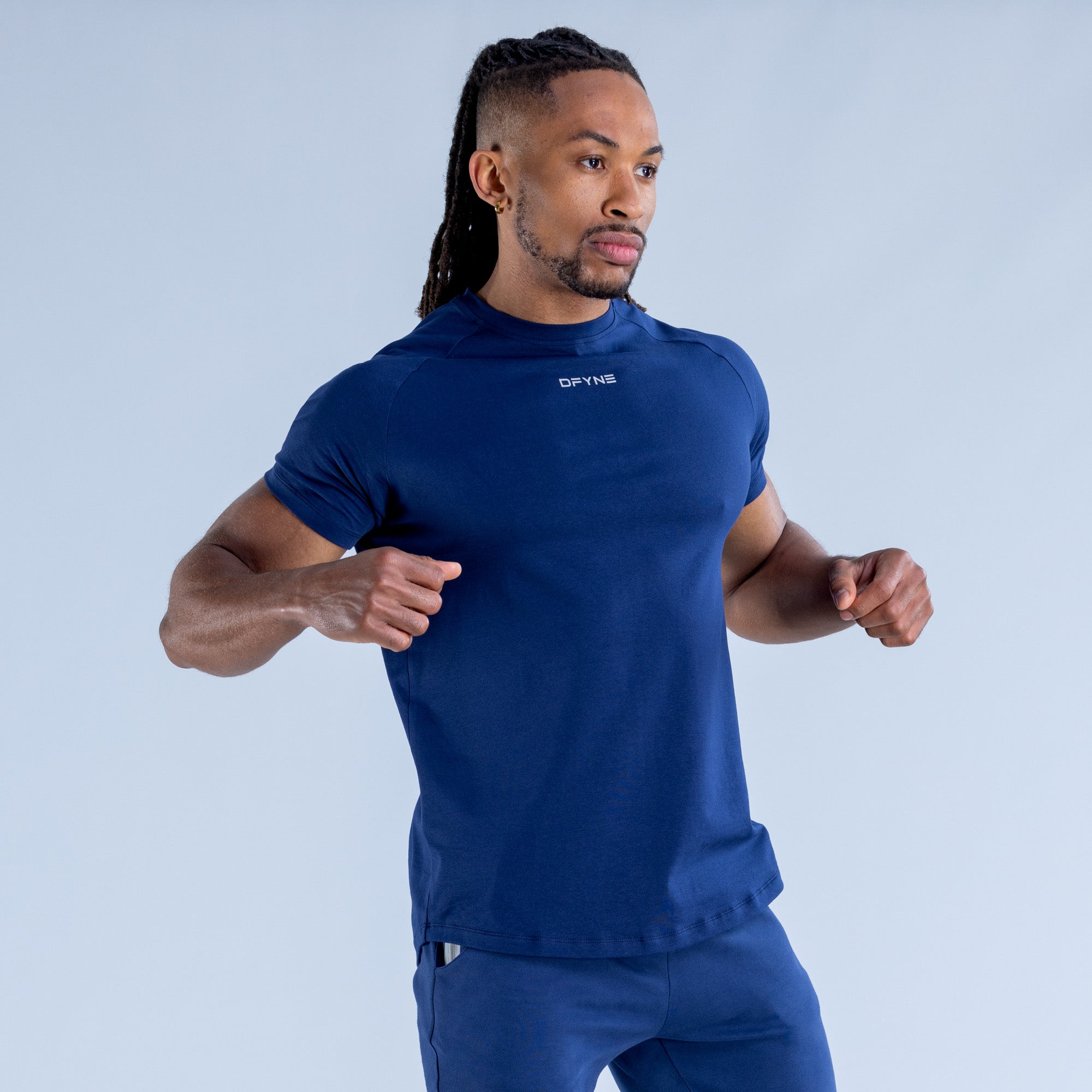 DFYNE Stealth T-Shirt Herre Blå | YF8702941