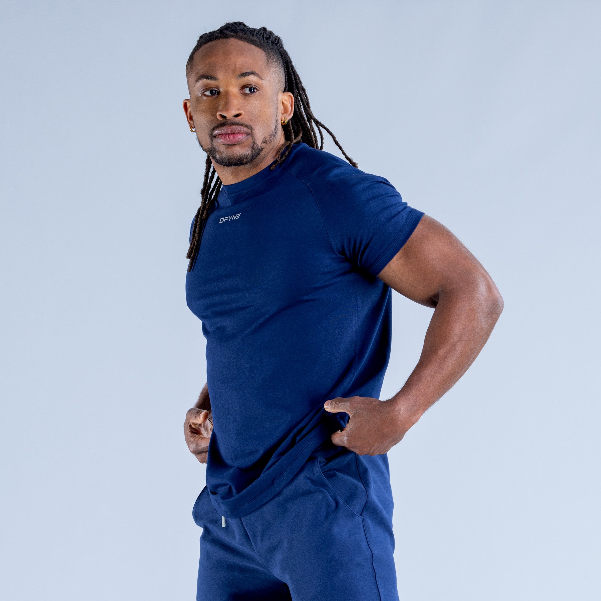 DFYNE Stealth T-Shirt Herre Blå | YF8702941